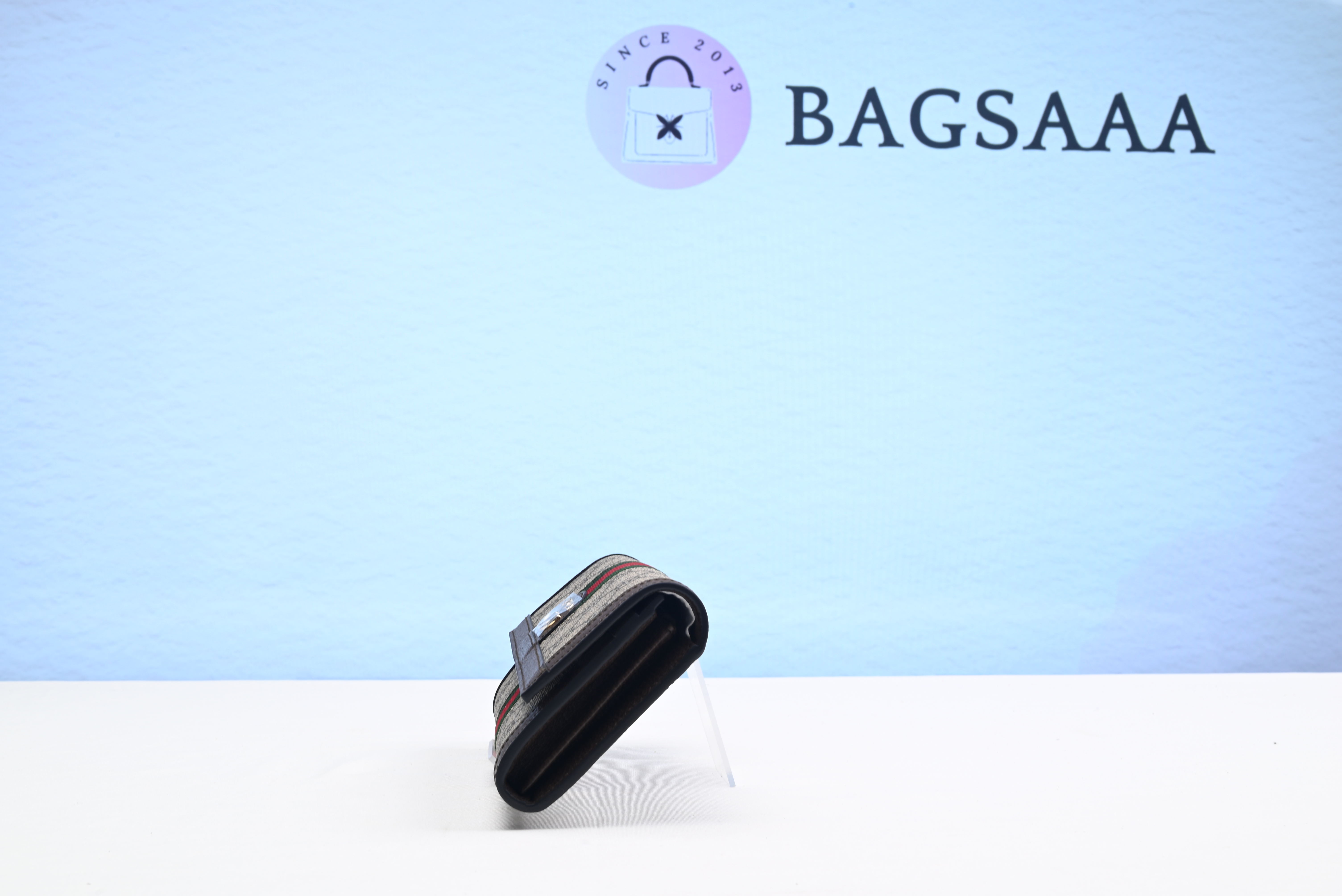 Bagsaaa Gvc*1 GG fabric flap wallet with Web
