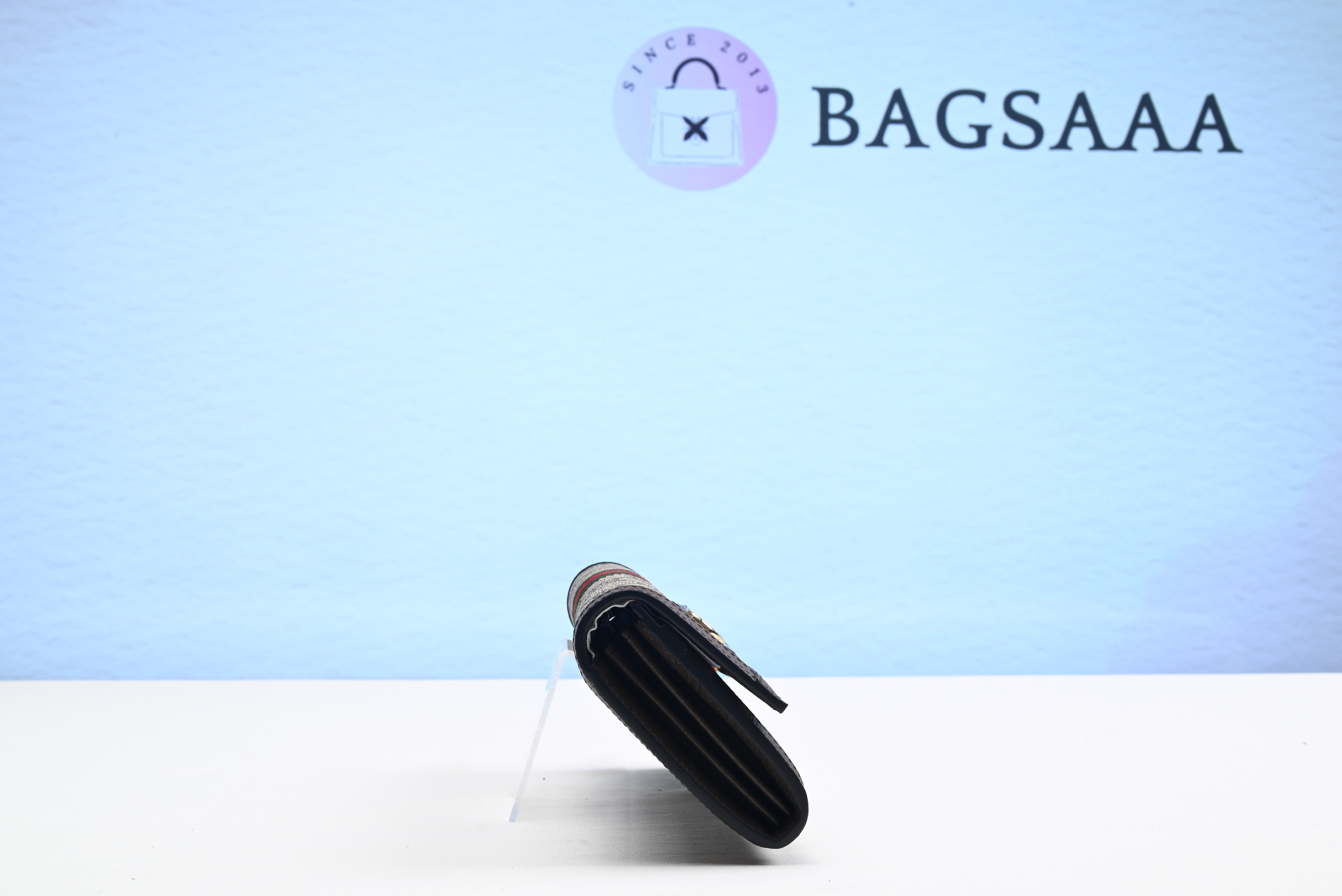 Bagsaaa Gvc*1 GG fabric flap wallet with Web