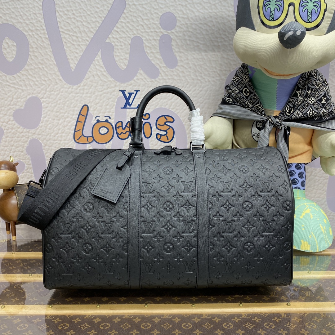 Bagsaaa L0vis Vvtt0n Keepall Black Monogram 50*29*22 cm