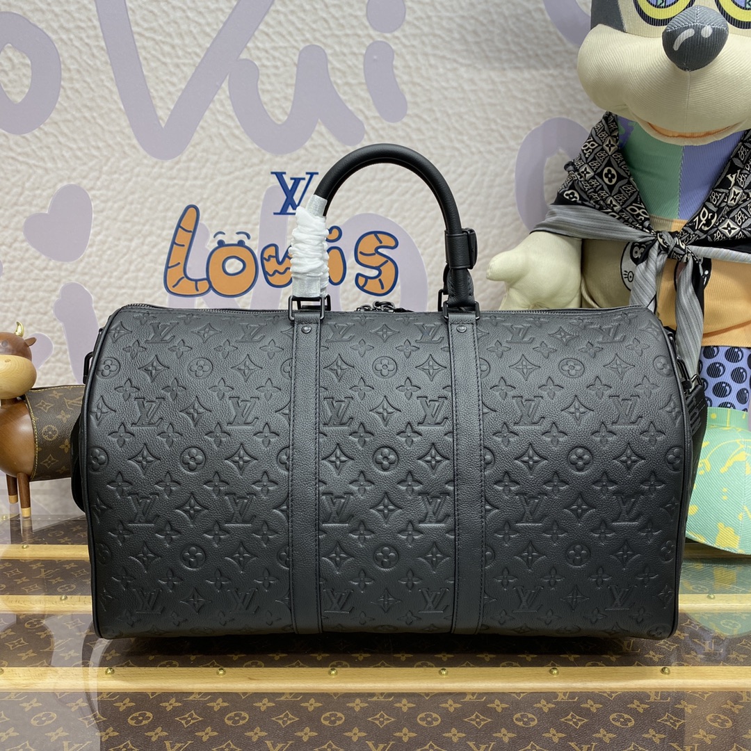 Bagsaaa L0vis Vvtt0n Keepall Black Monogram 50*29*22 cm
