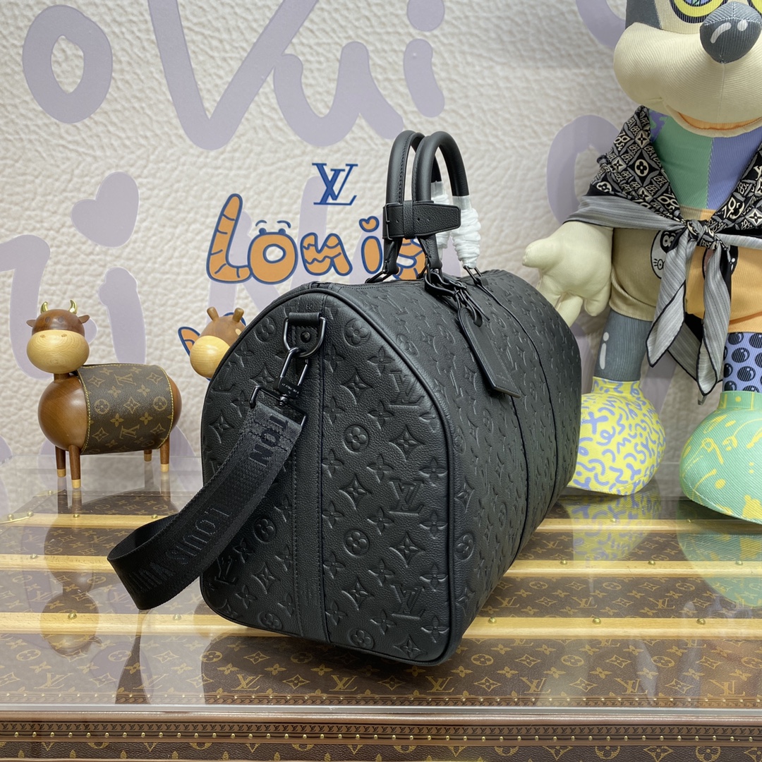 Bagsaaa L0vis Vvtt0n Keepall Black Monogram 50*29*22 cm