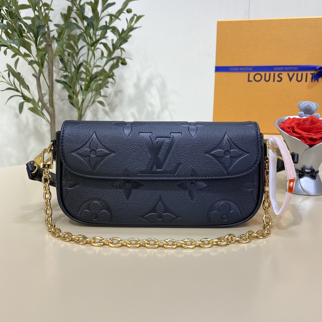 Bagsaaa L0vis Vvtt0n wallet on chain ivy blackr monogram empreinte leather