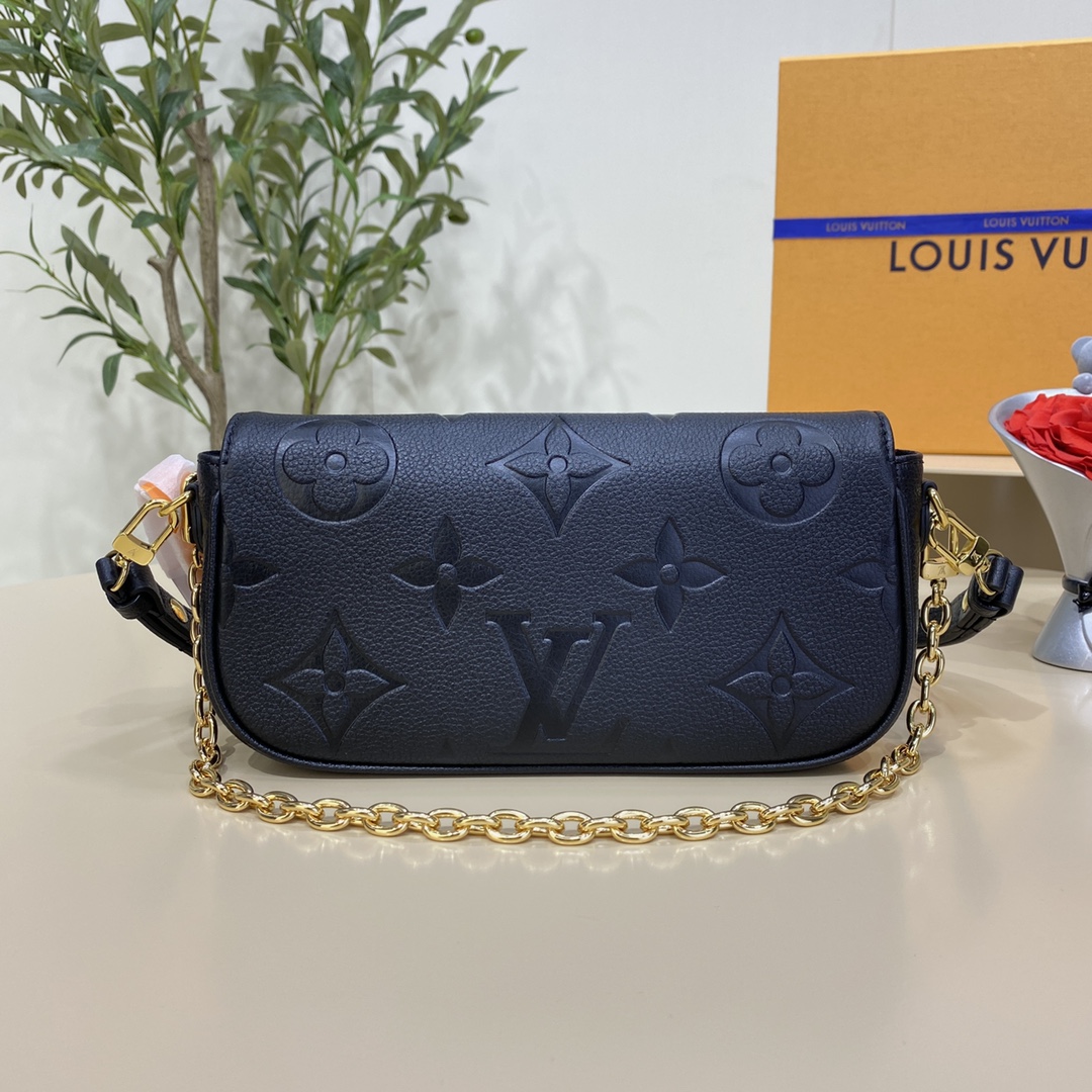 Bagsaaa L0vis Vvtt0n wallet on chain ivy blackr monogram empreinte leather