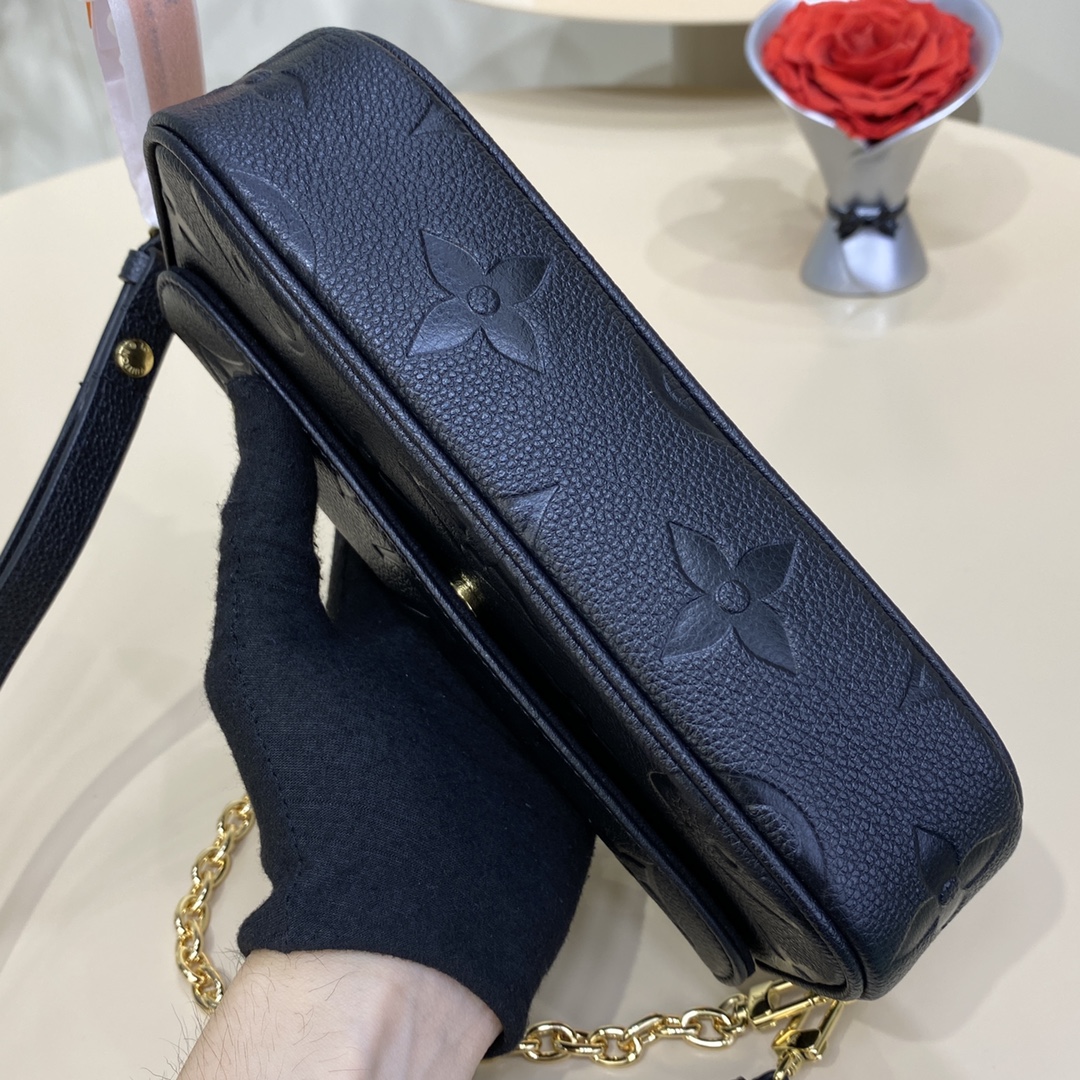 Bagsaaa L0vis Vvtt0n wallet on chain ivy blackr monogram empreinte leather