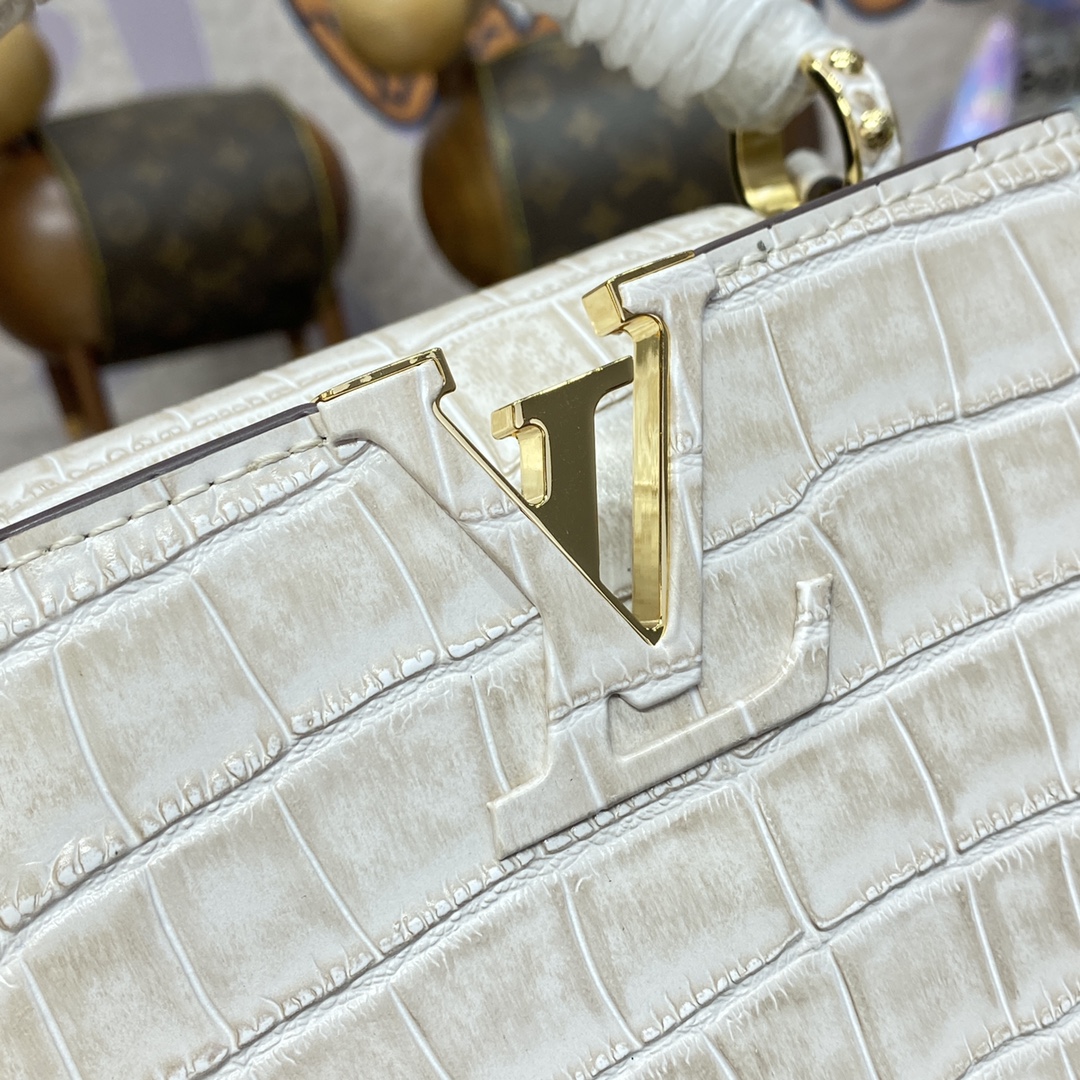 Bagsaaa L0vis Vvtt0n Capucines Croc cowhide beige - 21*14*8cm