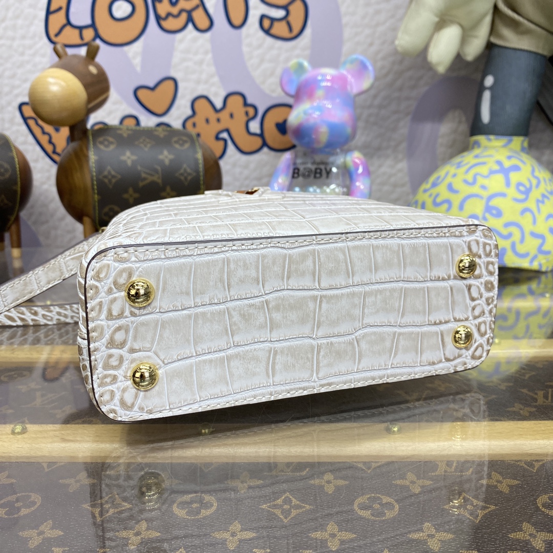 Bagsaaa L0vis Vvtt0n Capucines Croc cowhide beige - 21*14*8cm