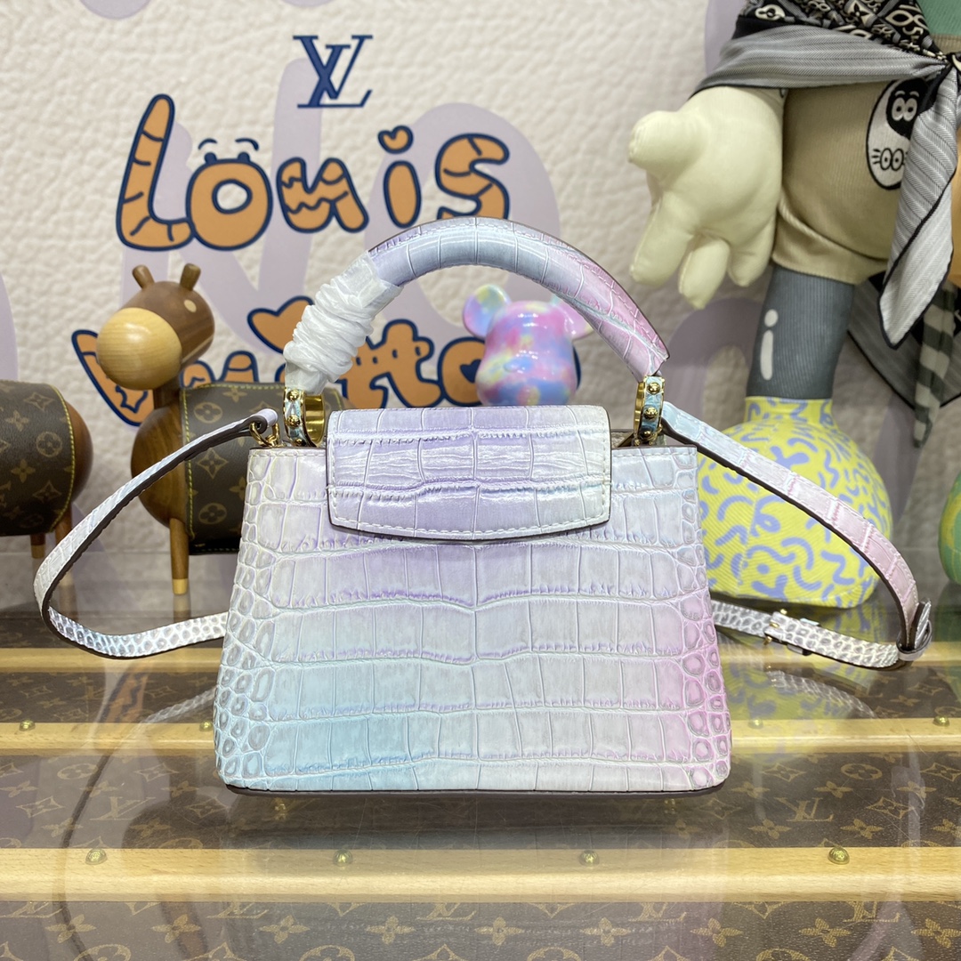 Bagsaaa L0vis Vvtt0n Capucines Croc cowhide colorful - 21*14*8cm