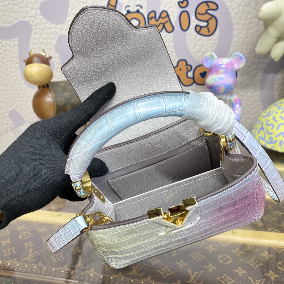 Bagsaaa L0vis Vvtt0n Capucines Croc cowhide colorful - 21*14*8cm