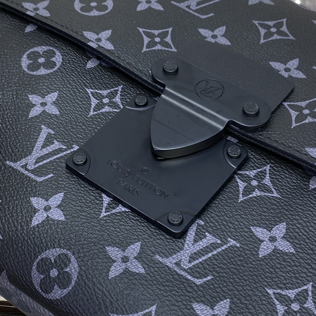 Bagsaaa L0vis Vvtt0n Pochette S-Lock Monogram Eclipse Black - 28*22.5*3.5cm