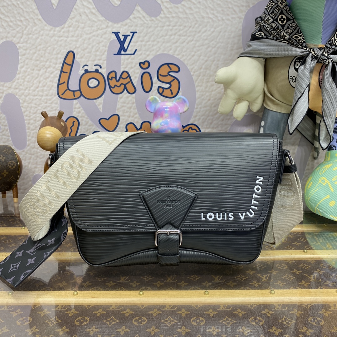 Bagsaaa L0vis Vvtt0n Montsouris Messenger Black - 34 x 19 x 11 cm