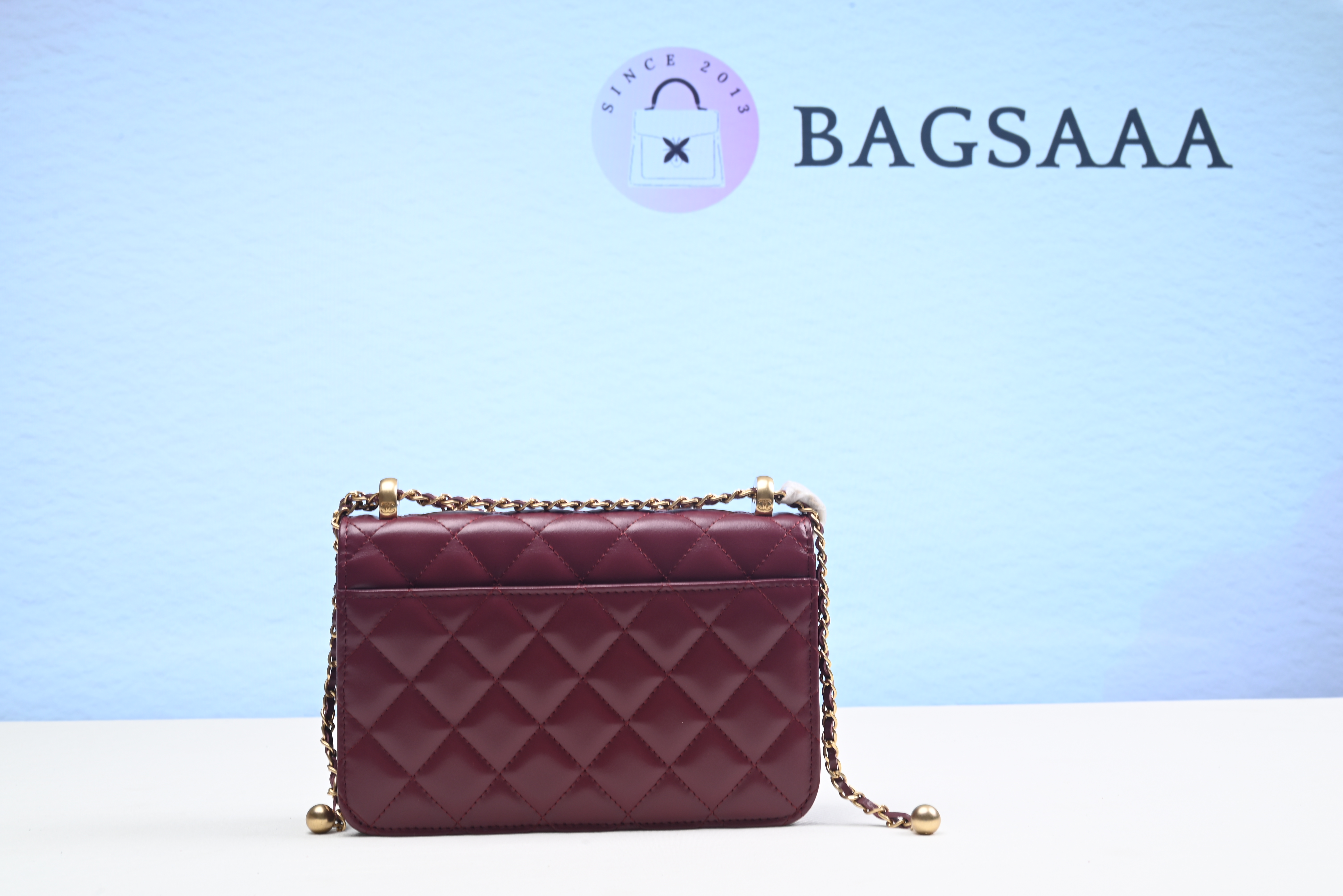 Bagsaa Ch**el WOc Red Lambskin 19cm