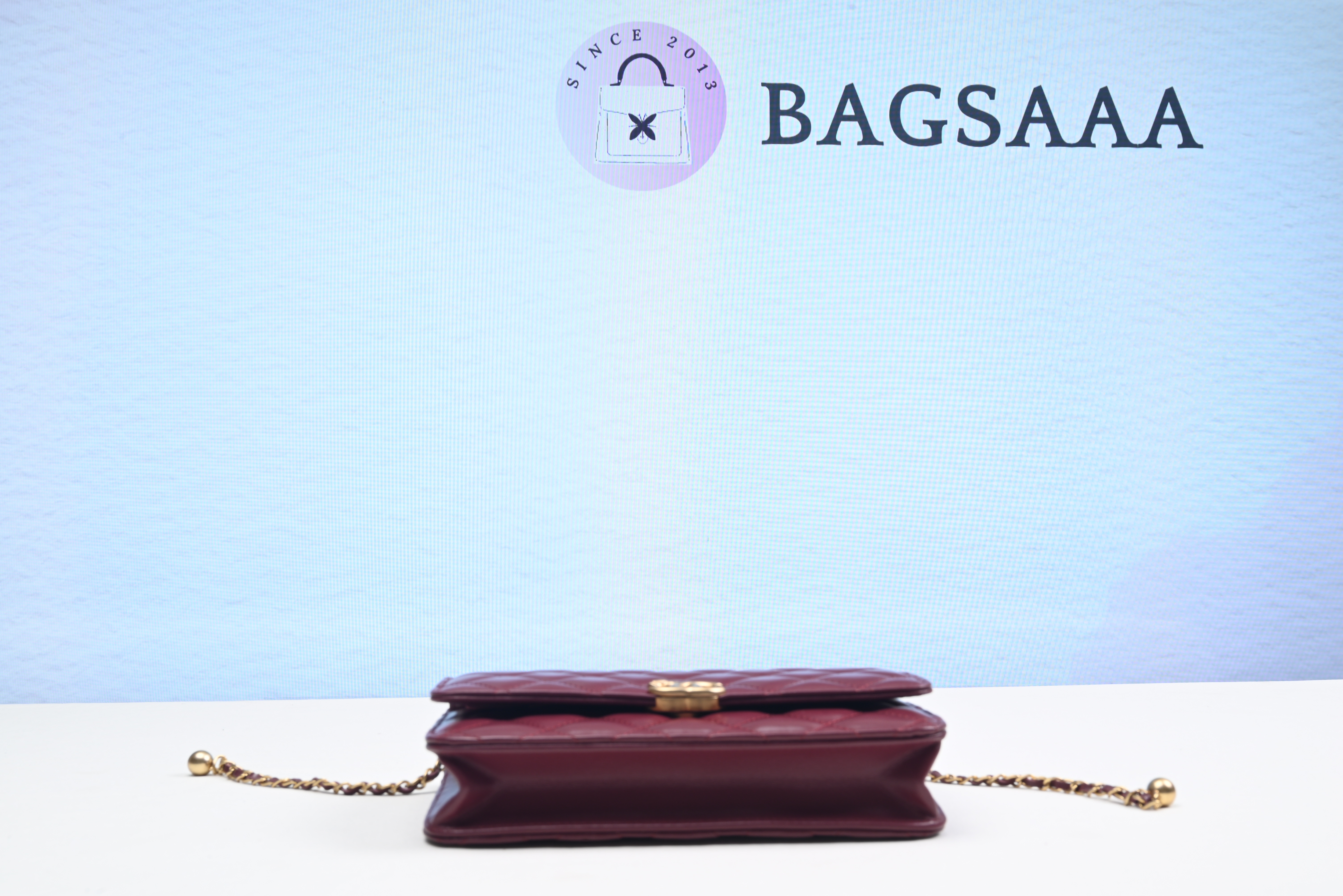 Bagsaa Ch**el WOc Red Lambskin 19cm
