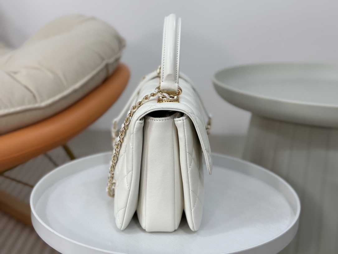 Bagsaaa Ch**el Trendy CC White Bag - 25cm