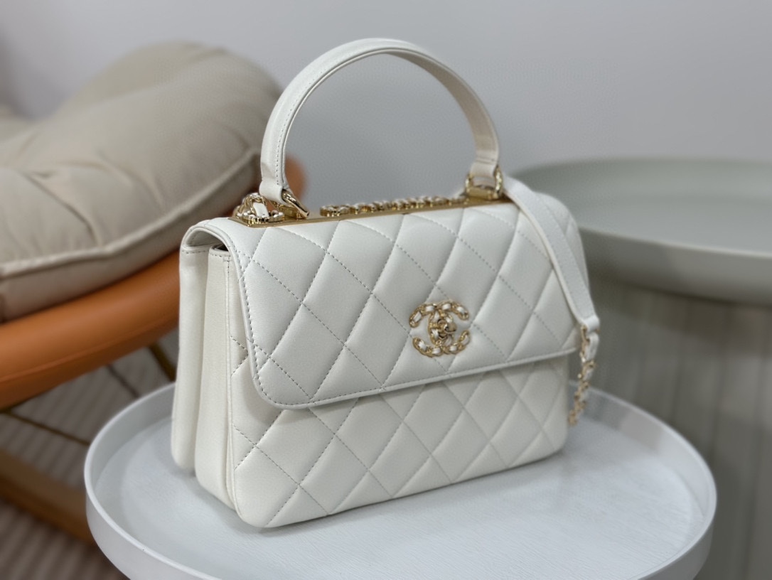 Bagsaaa Ch**el Trendy CC White Bag - 25cm