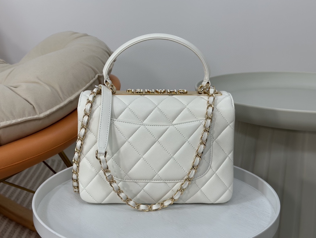 Bagsaaa Ch**el Trendy CC White Bag - 25cm