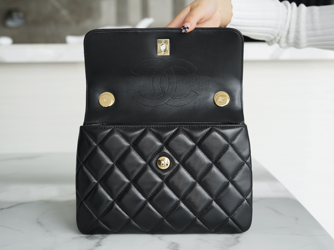 Bagsaaa Ch**el Trendy CC Gold Round Hardware 25cm