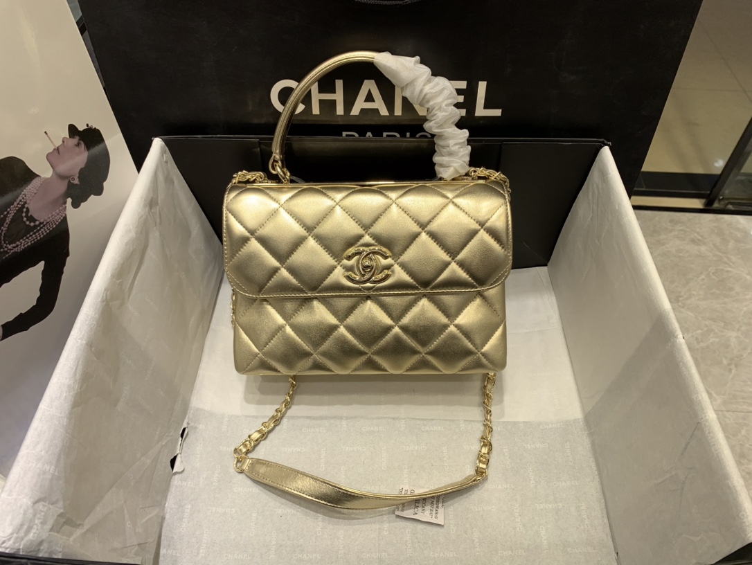 Bagsaaa Ch**el Trendy CC Gold 