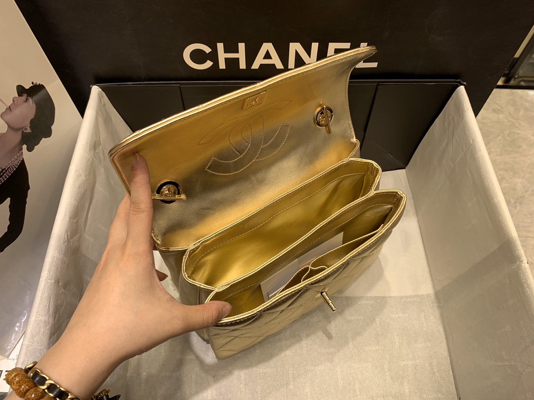 Bagsaaa Ch**el Trendy CC Gold