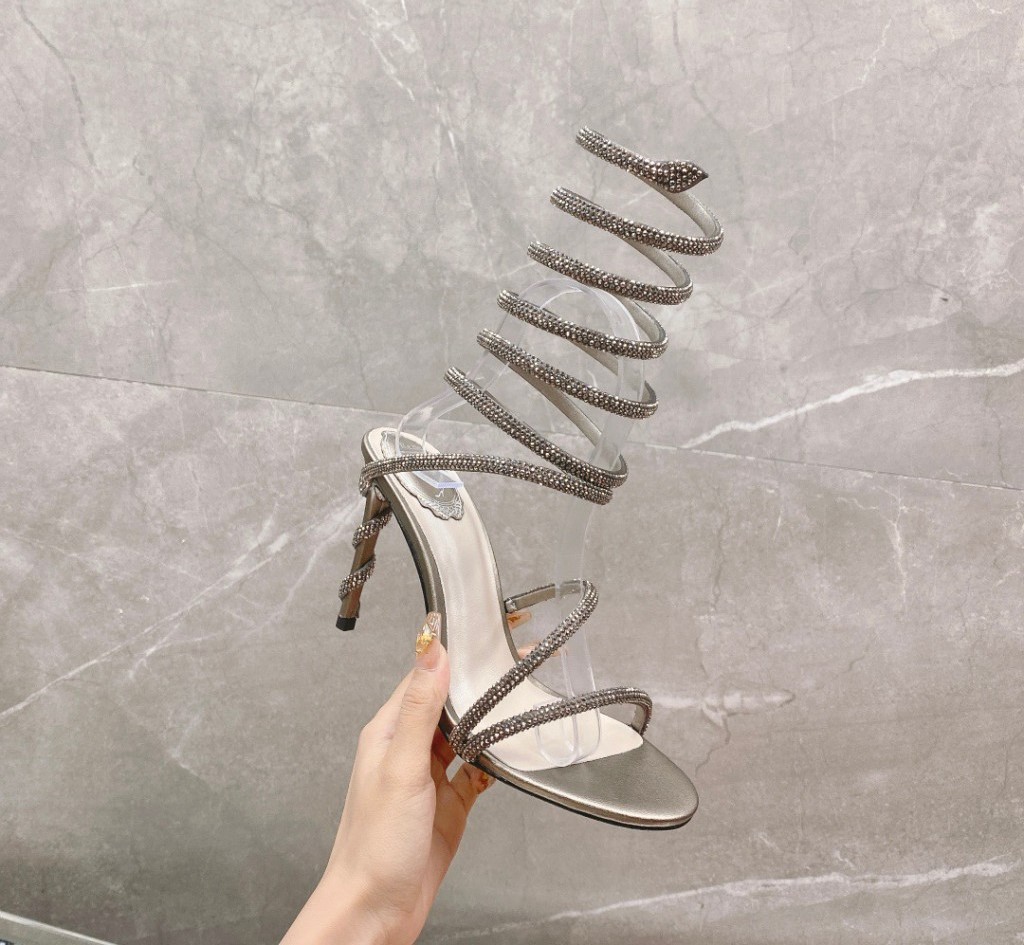 Bagsaaa Rene Caovilla Margot Crystal Brown Sandal 105