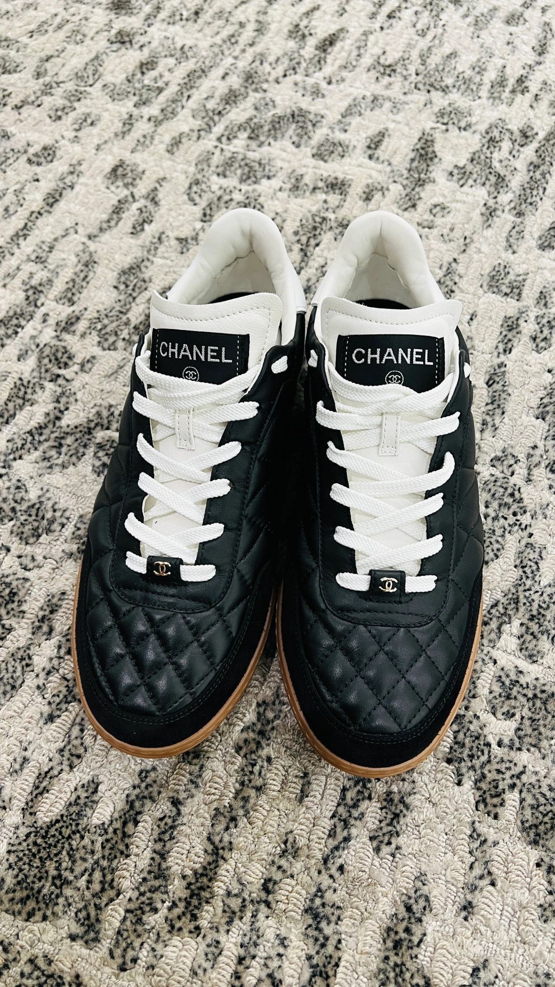 Bagsaaa Ch**el Lambskin Black Sneakers
