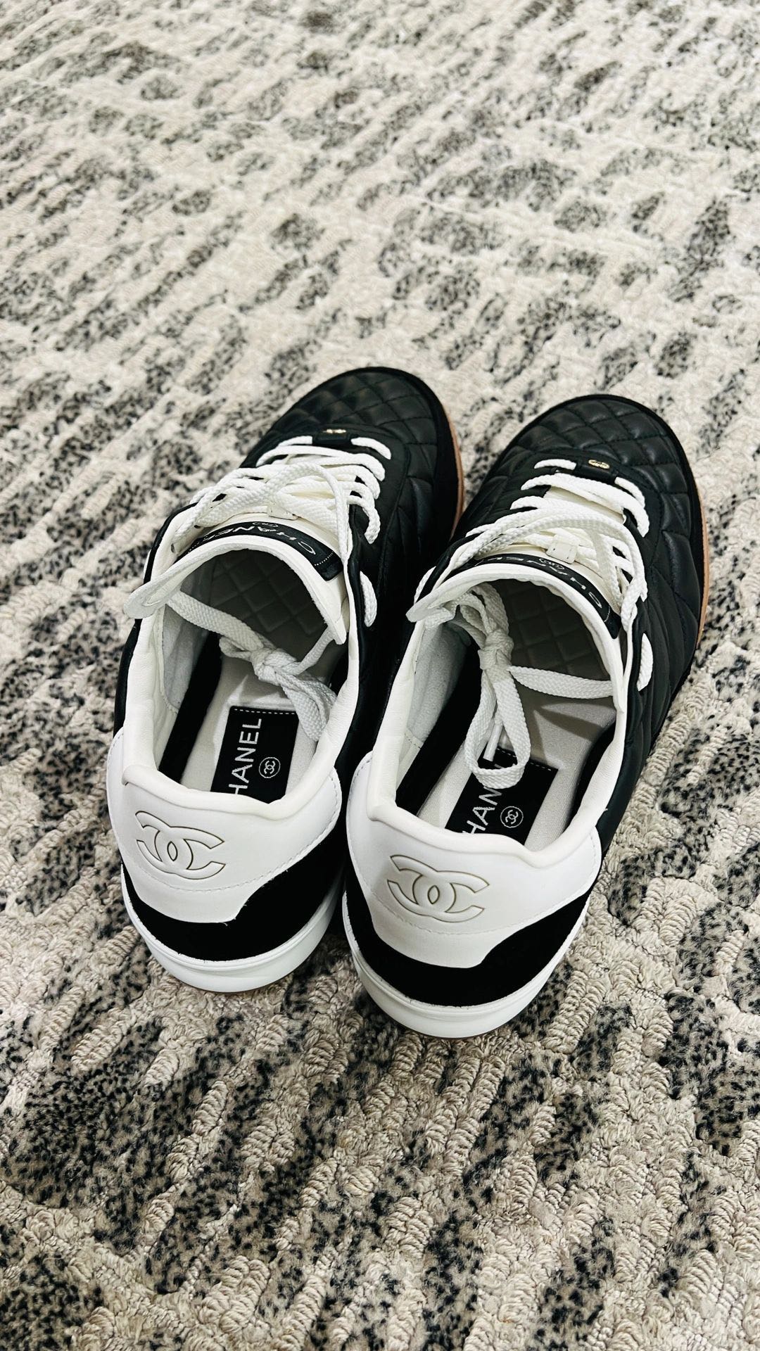 Bagsaaa Ch**el Lambskin Black Sneakers