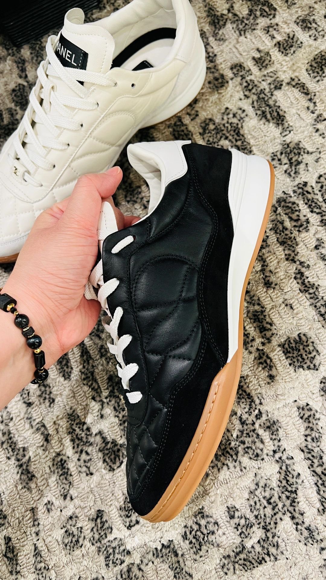 Bagsaaa Ch**el Lambskin Black Sneakers