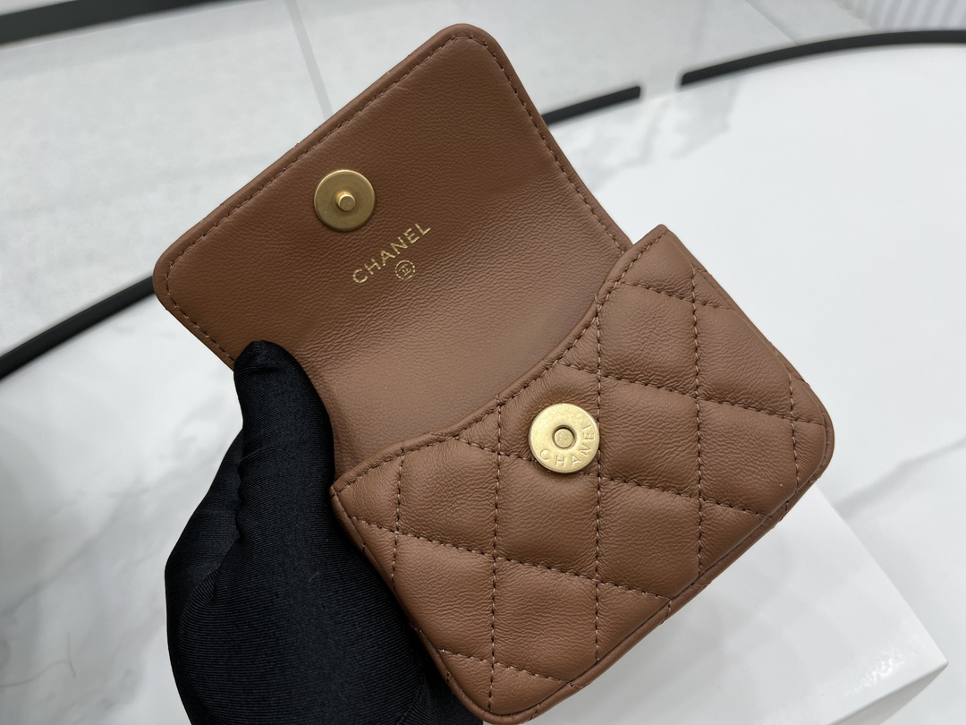 Bagsaaa Ch**el Belt Bag A96006 Brown 9cm