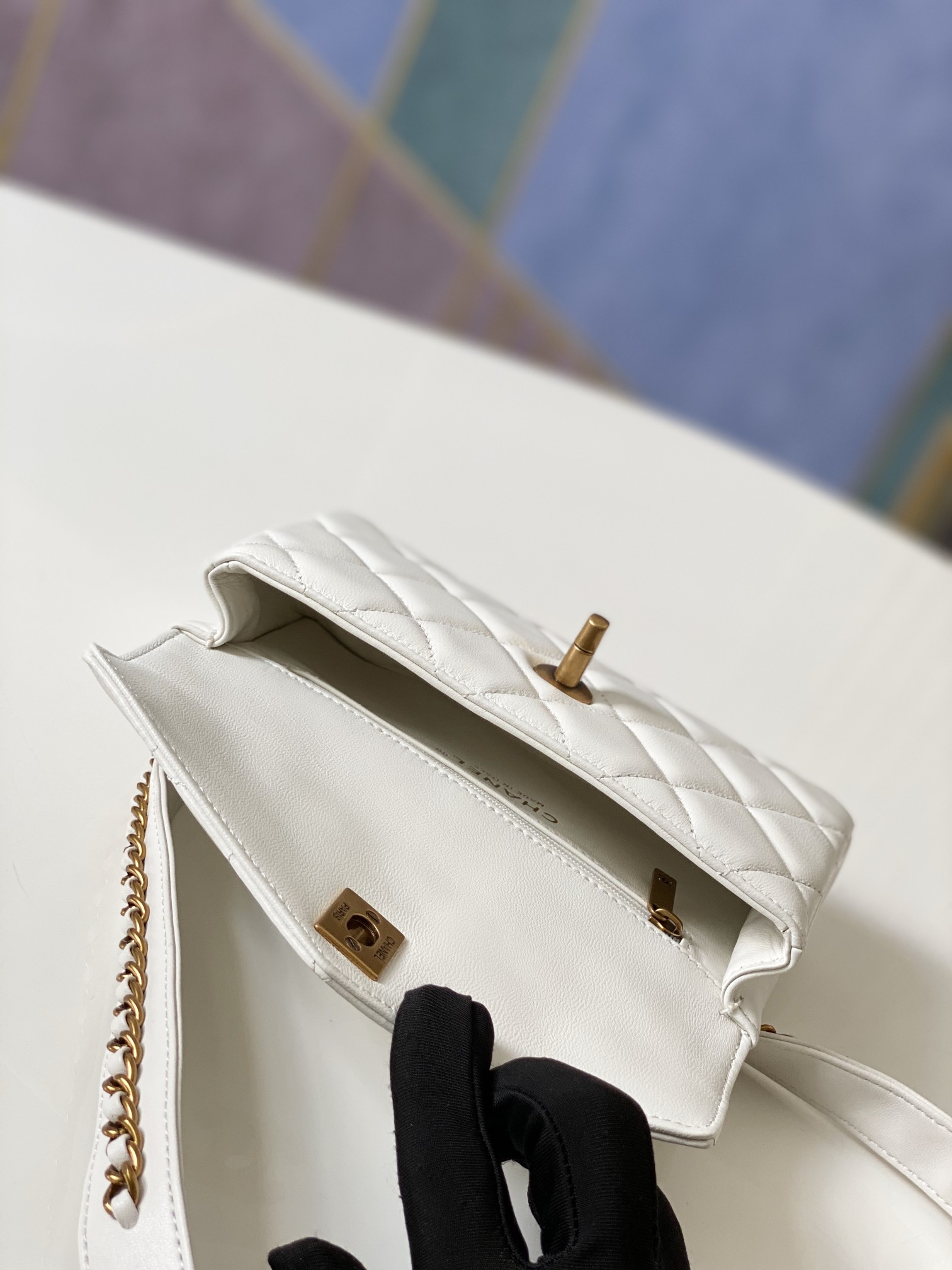 Bagsaa Ch**el Belt bag White 18*3.5*12cm