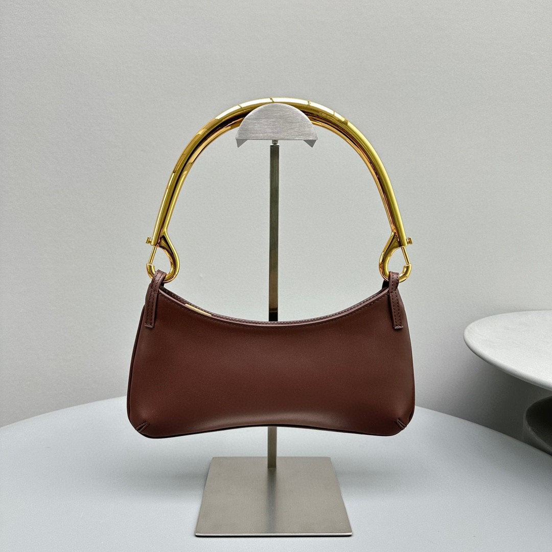 Bagsaaa Jacquemus Le Bisou Mousqueton Shoulder Bag - Dark Brown