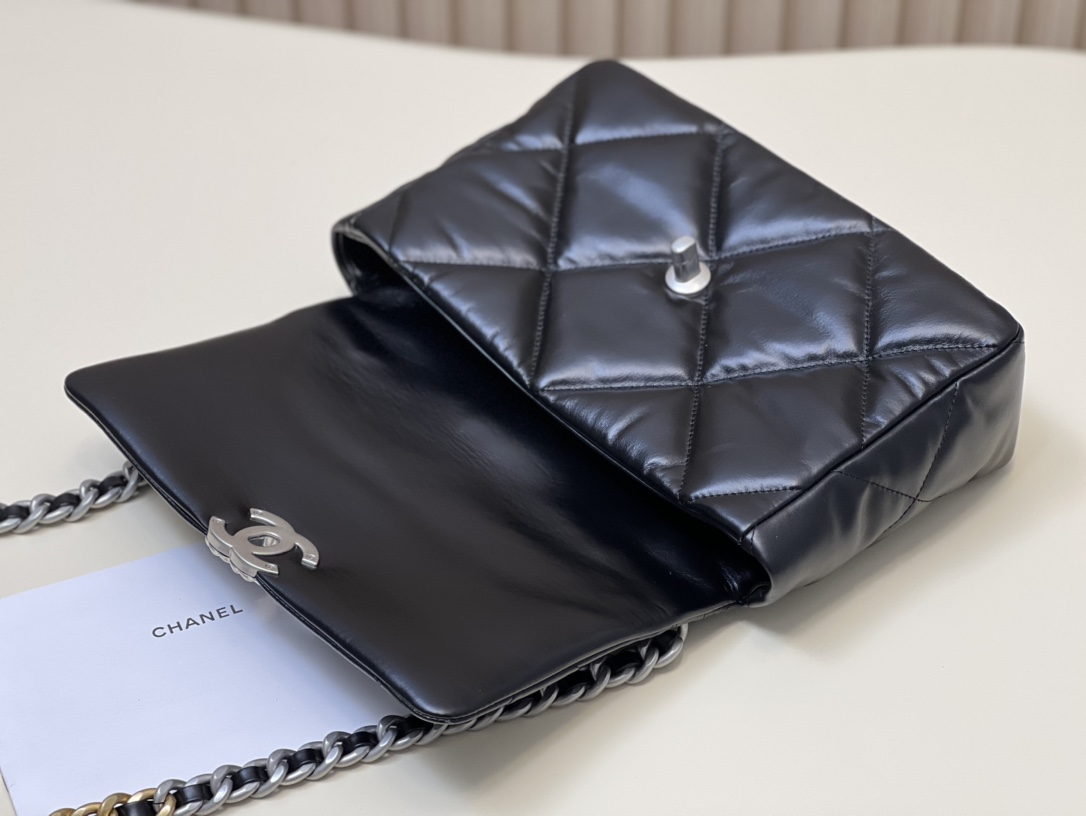Bagsaaa Ch**el 19 Flap Bag Silver Hardware 30cm