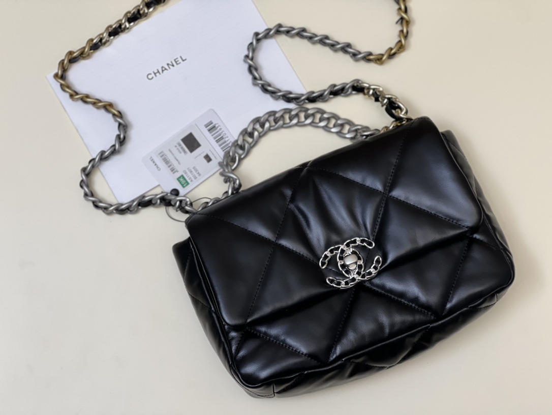 Bagsaaa Ch**el 19 Flap Bag Silver Hardware 26cm
