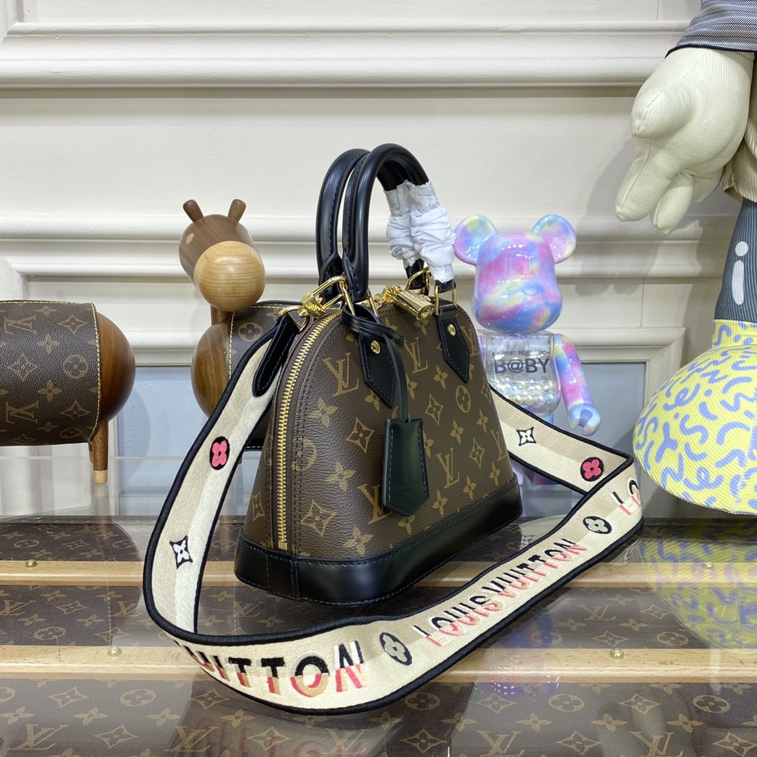 Bagsaaa L0vis Vvtt0n Alma BB Monogram Black - 23.5 x 17.5 x 11.5 cm