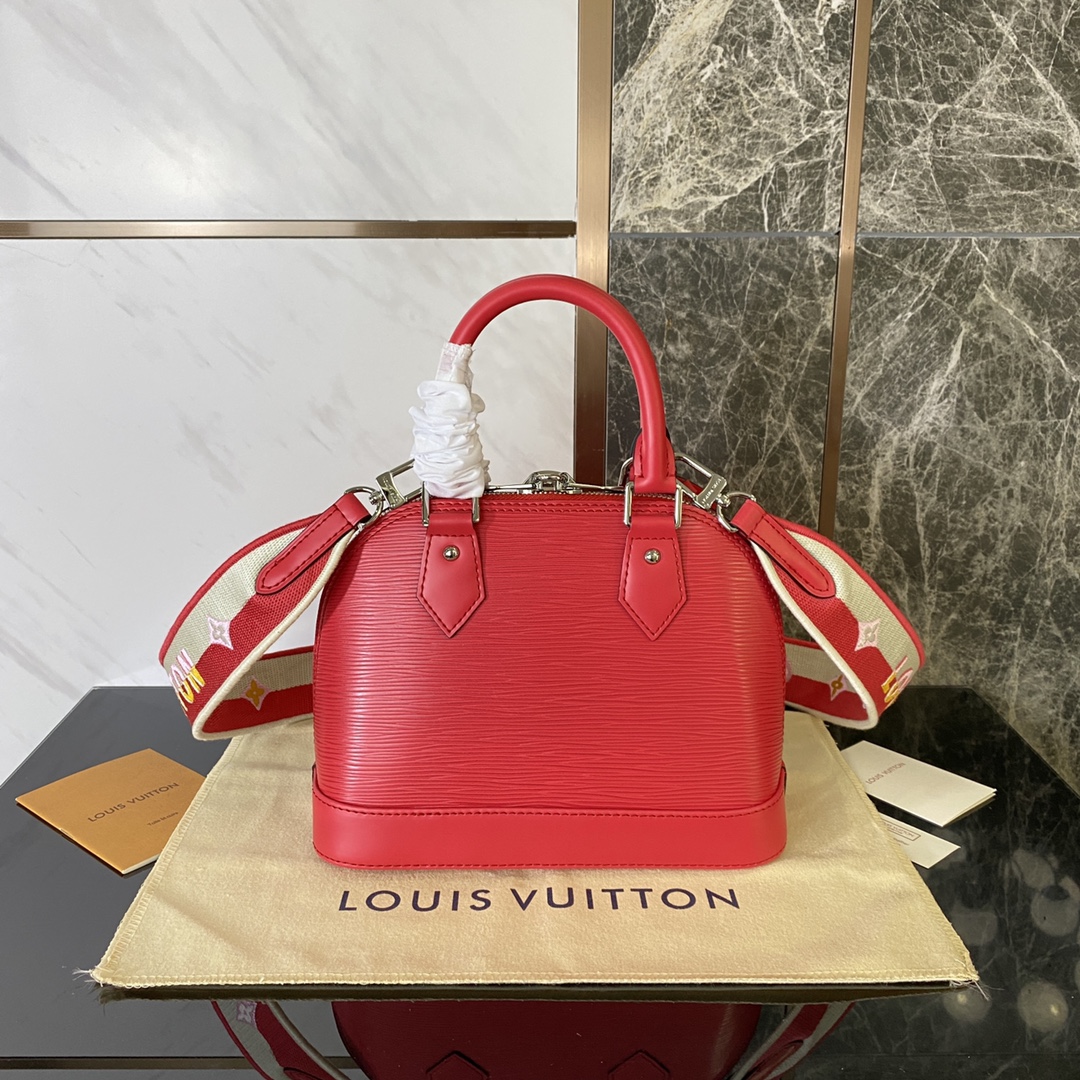 Bagsaaa L0vis Vvtt0n Alma BB Epi Leather Red - 23.5 x 17.5 x 11.5 cm