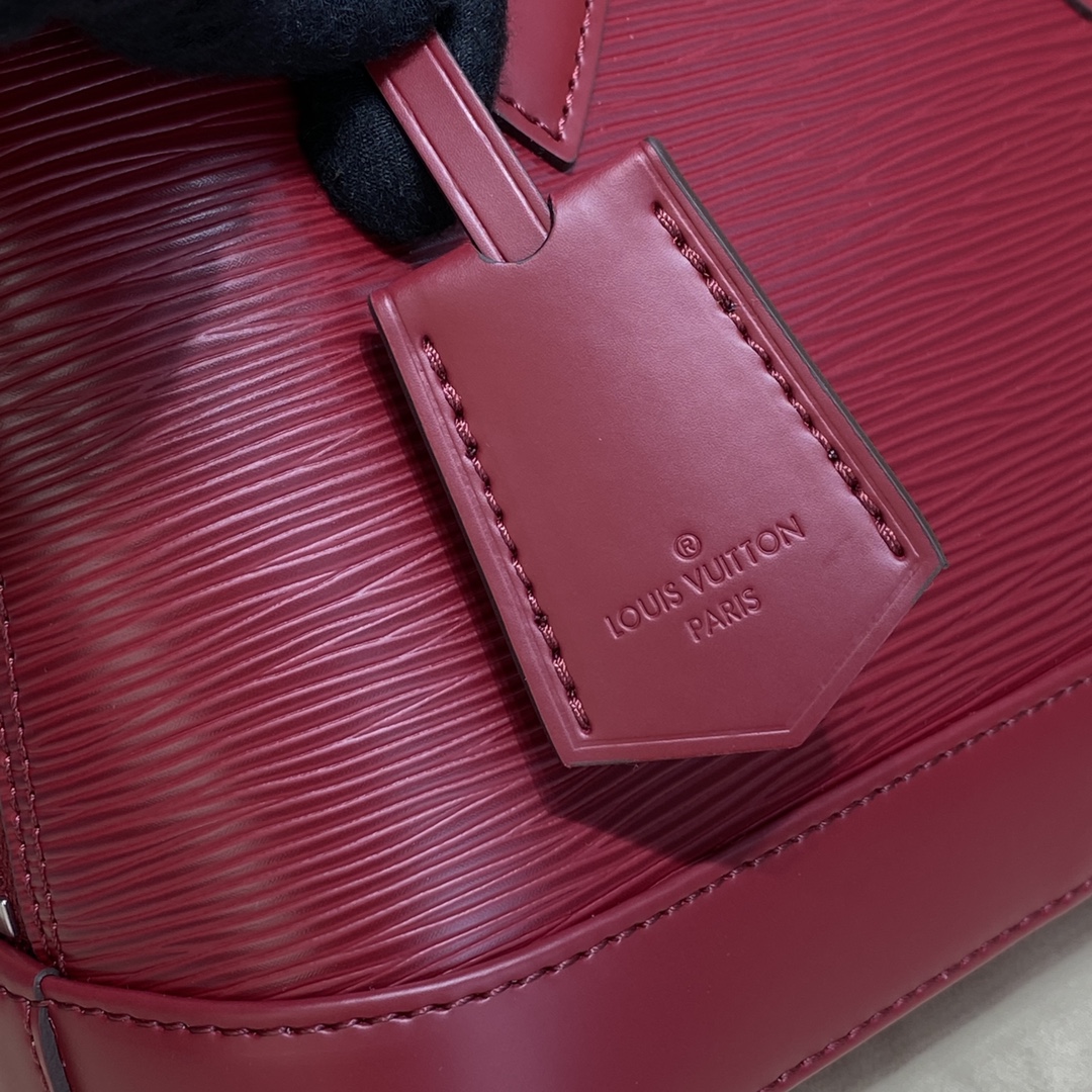 Bagsaaa L0vis Vvtt0n Alma BB Epi Leather Burgundy - 23.5 x 17.5 x 11.5 cm