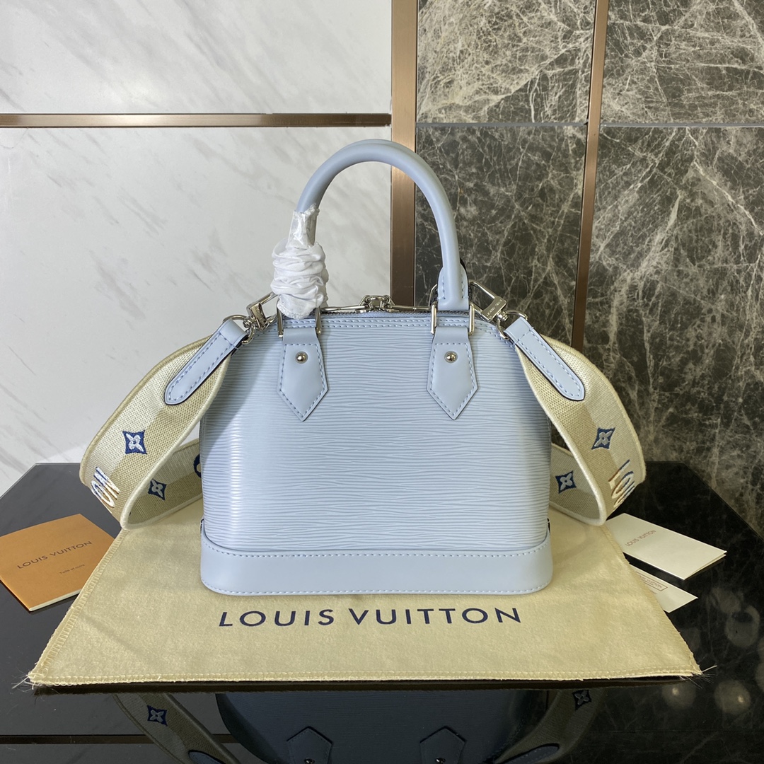 Bagsaaa L0vis Vvtt0n Alma BB Epi Leather Blue - 23.5 x 17.5 x 11.5 cm