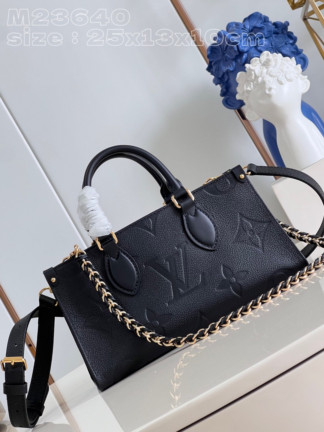 Bagsaaa L0vis Vvtt0n Onthego East West Black M23640 - 25 x 13 x 10 cm