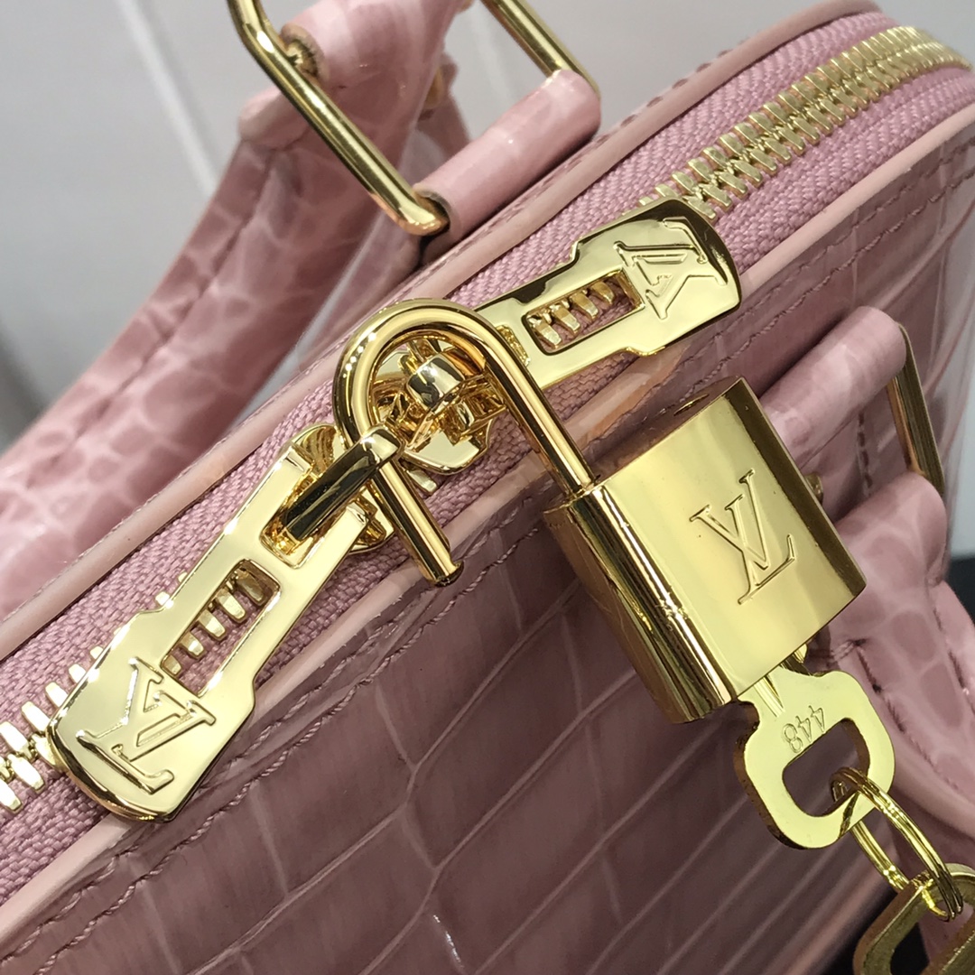 Bagsaaa L0vis Vvtt0n Alma Crocodile Leather Pink25* 17.5*11.5cm