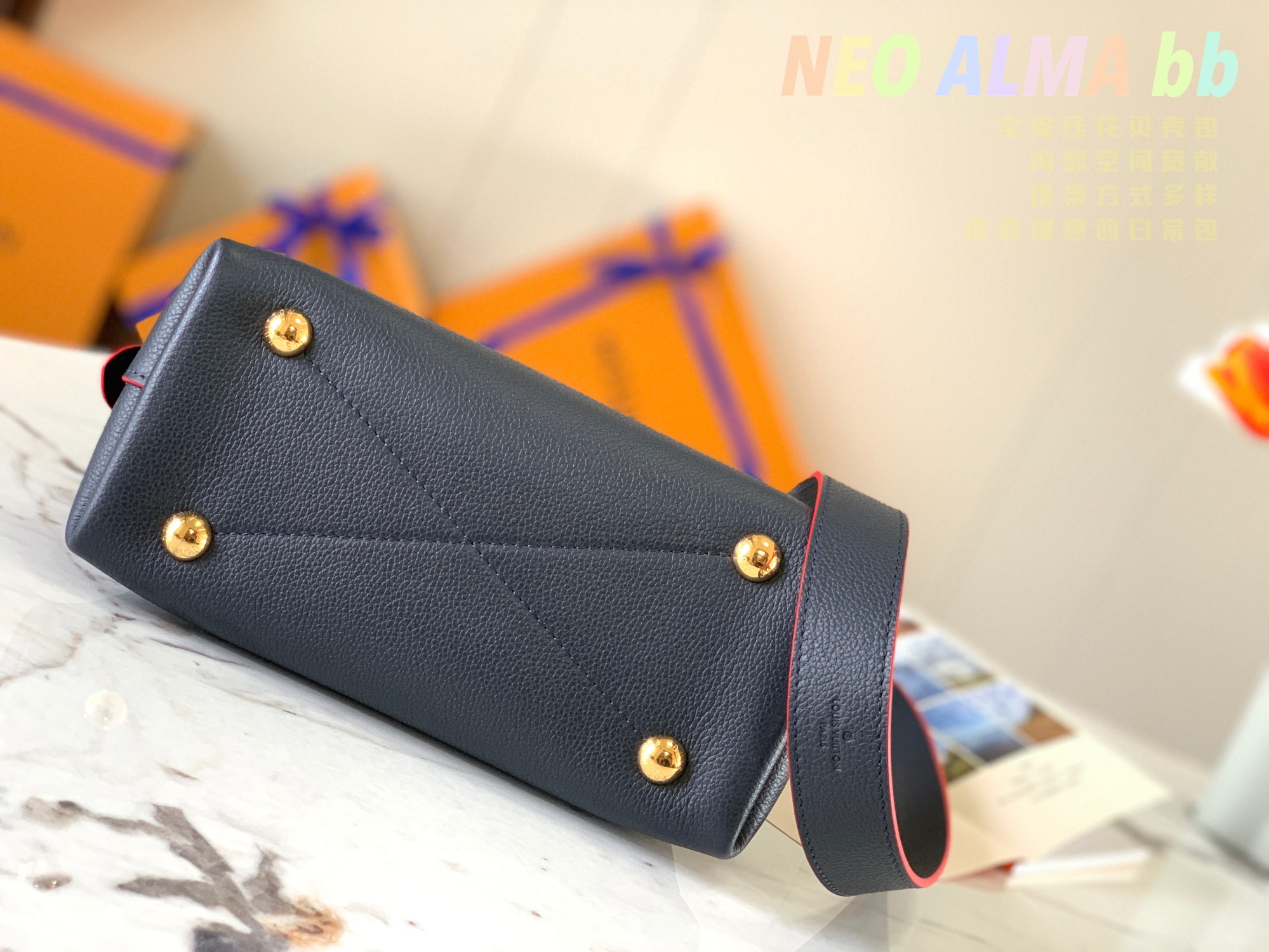Bagsaaa L0vis Vvtt0n Neo Alma Empreinte Dark Blue - 25.0x18.0x12.0 cm