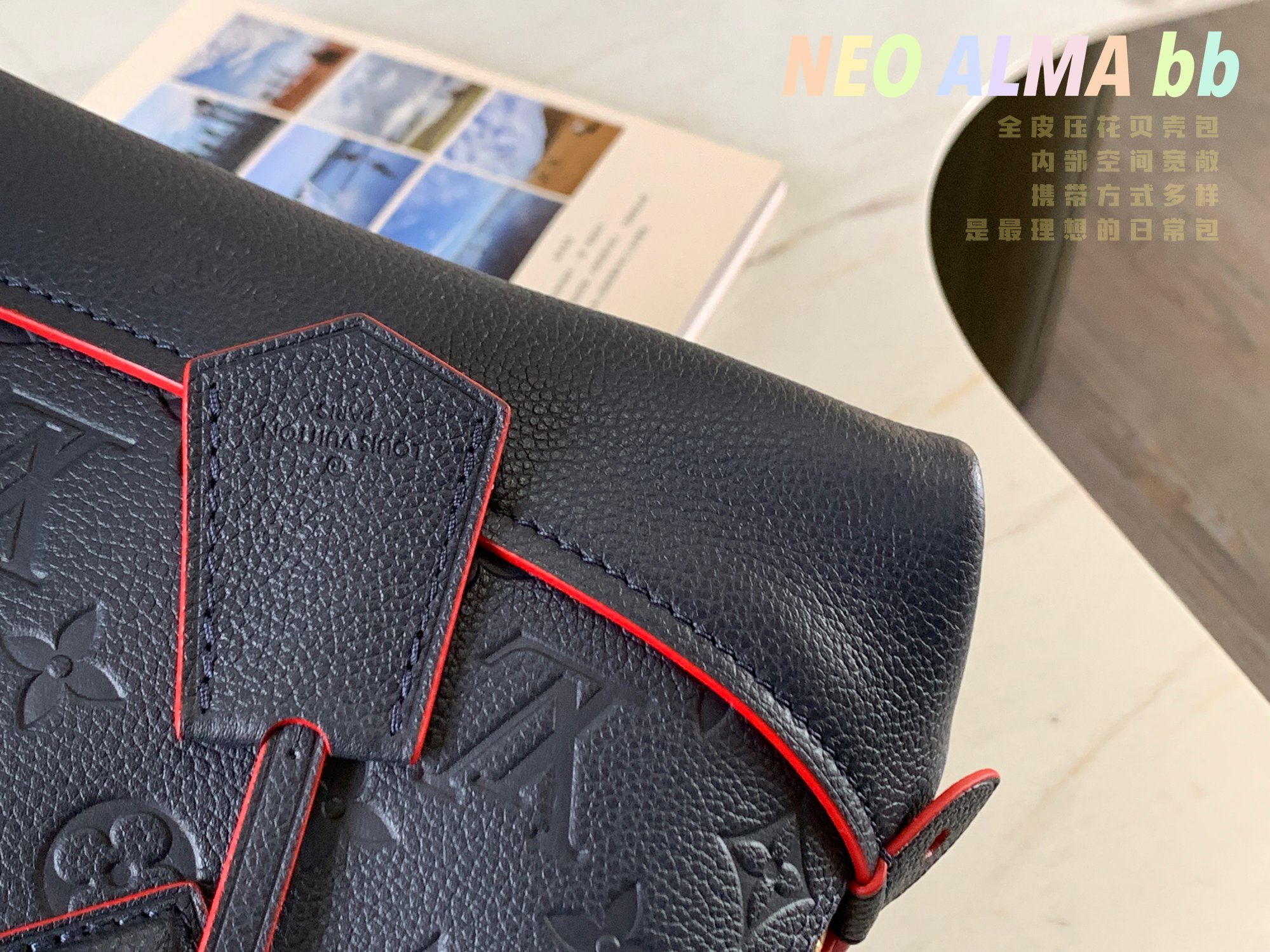 Bagsaaa L0vis Vvtt0n Neo Alma Empreinte Dark Blue - 25.0x18.0x12.0 cm