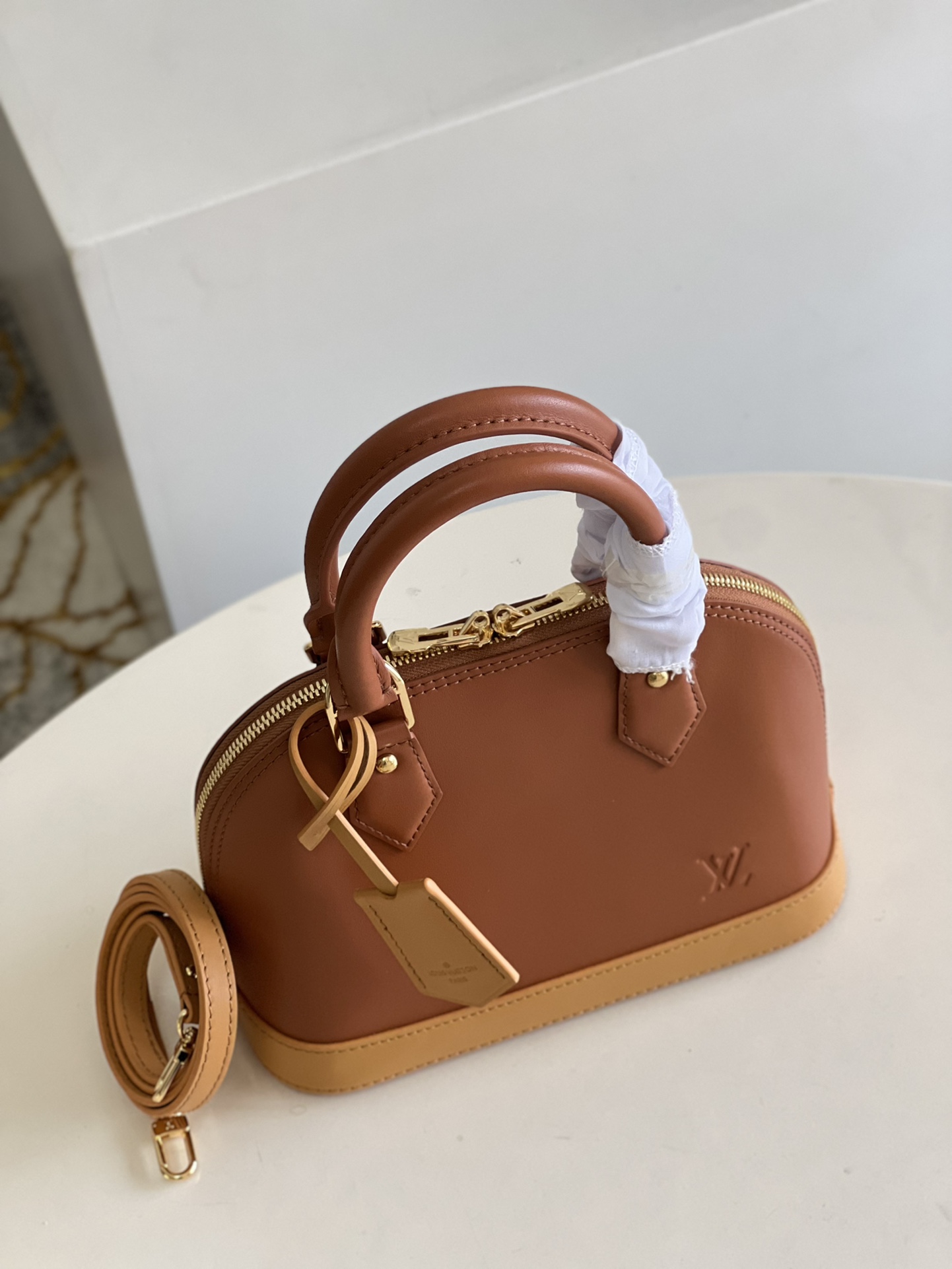 Bagsaaa L0vis Vvtt0n ALma BB Brown Soft Leather - 23.5 x 17.5 x 11.5cm