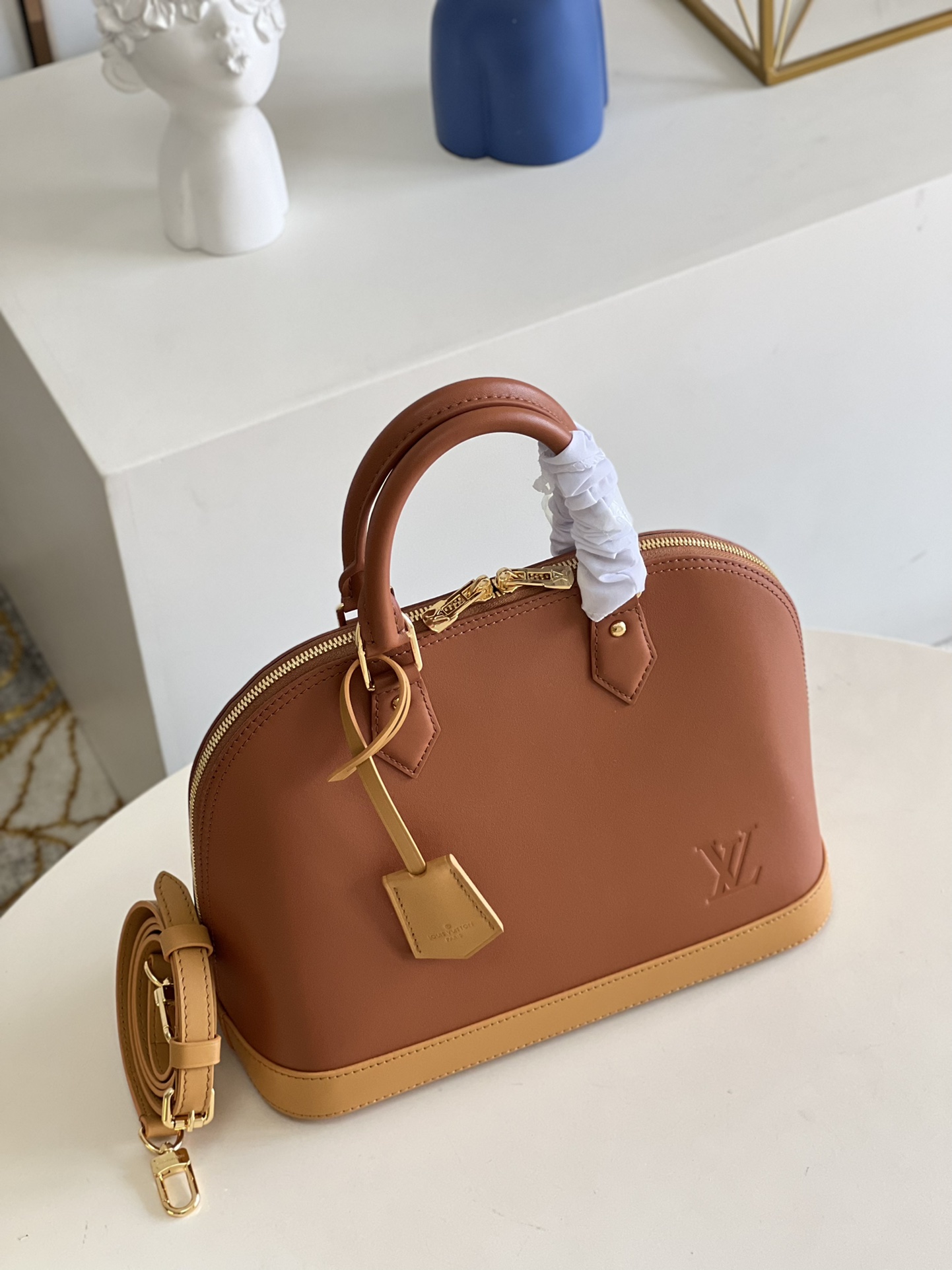 Bagsaaa L0vis Vvtt0n ALma PM Brown Soft Leather - 32 x 25 x 16 cm