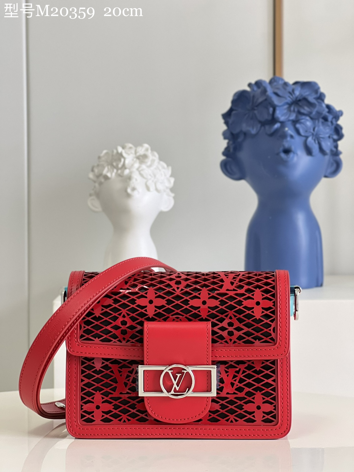 Bagsaaa L0vis Vvtt0n Dauphine Mini Lace Bag Red 