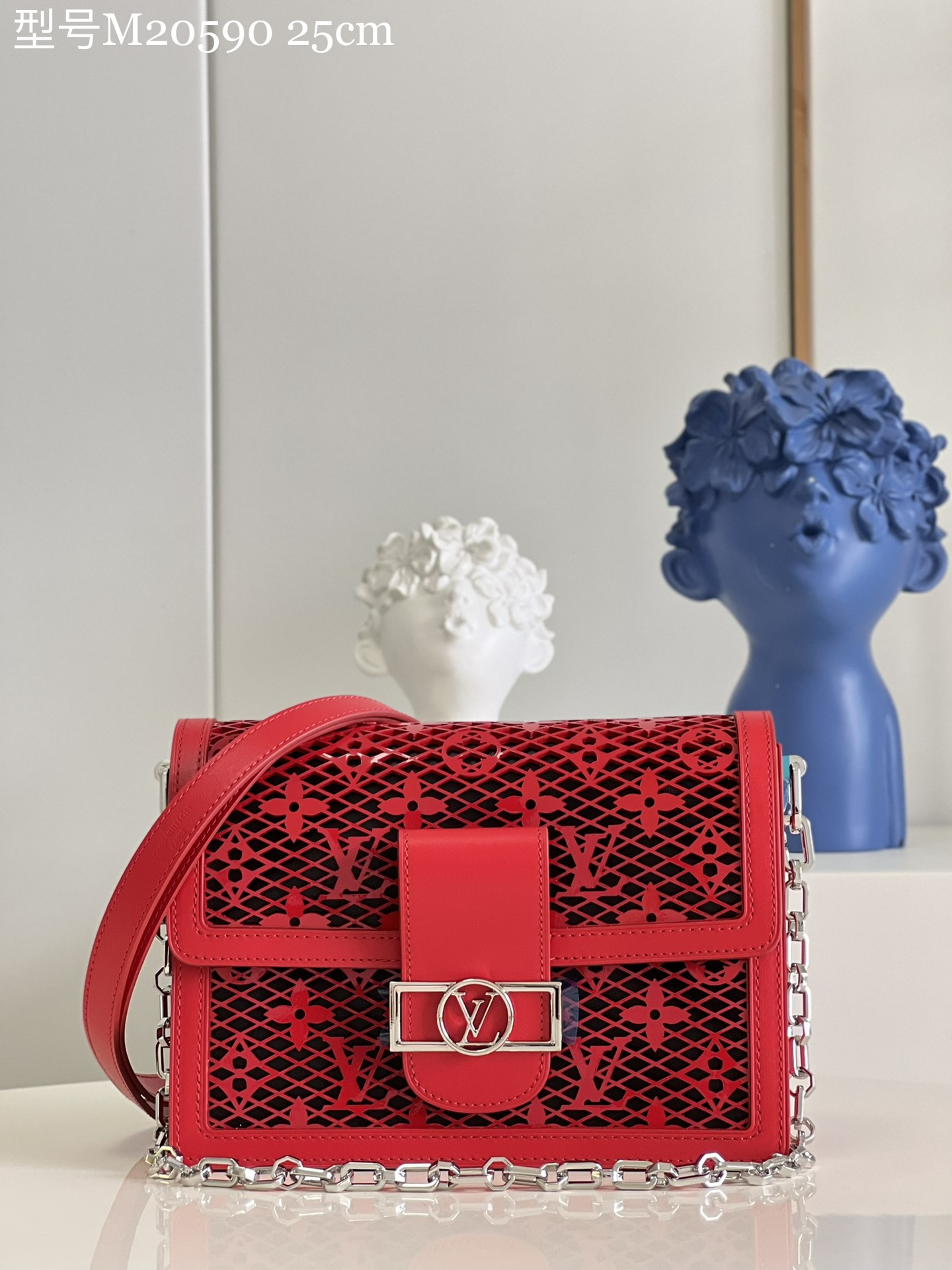 Bagsaaa L0vis Vvtt0n Dauphine MM Lace Bag Red