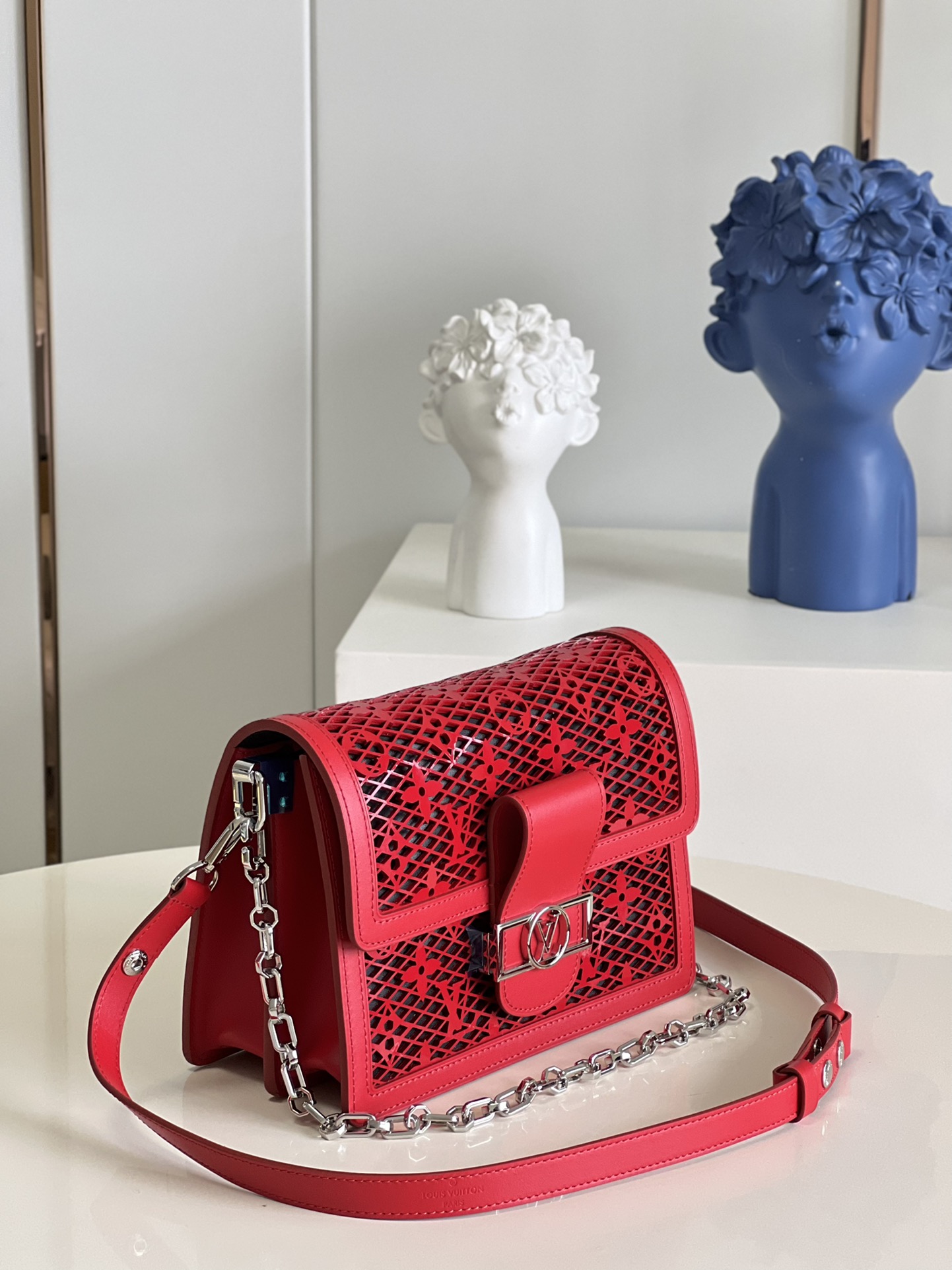 Bagsaaa L0vis Vvtt0n Dauphine MM Lace Bag Red