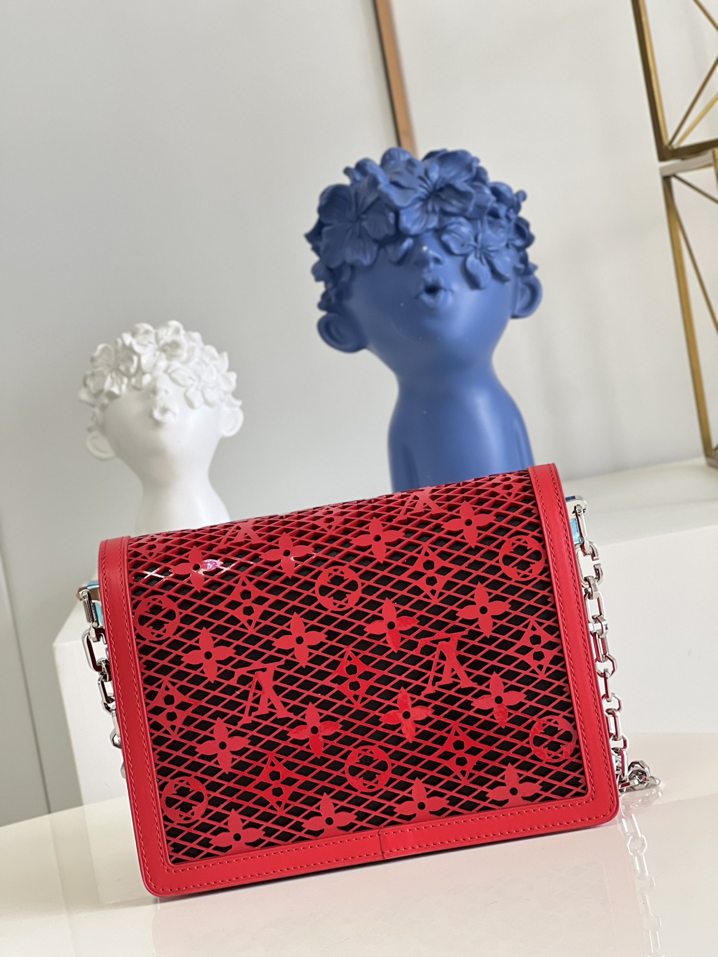 Bagsaaa L0vis Vvtt0n Dauphine MM Lace Bag Red