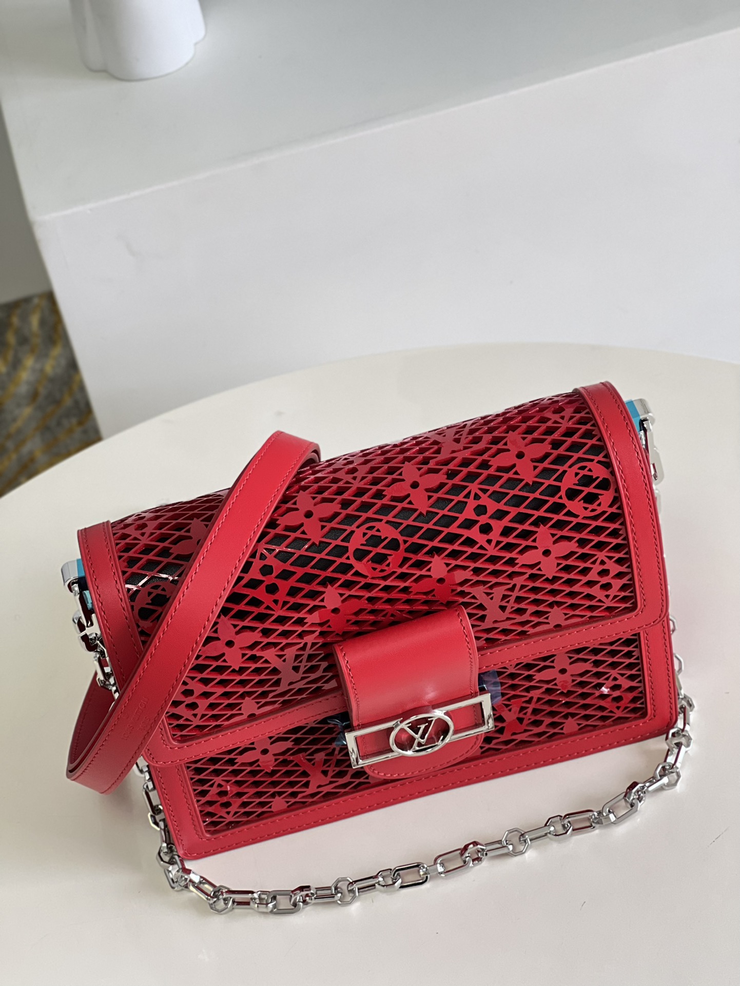 Bagsaaa L0vis Vvtt0n Dauphine MM Lace Bag Red