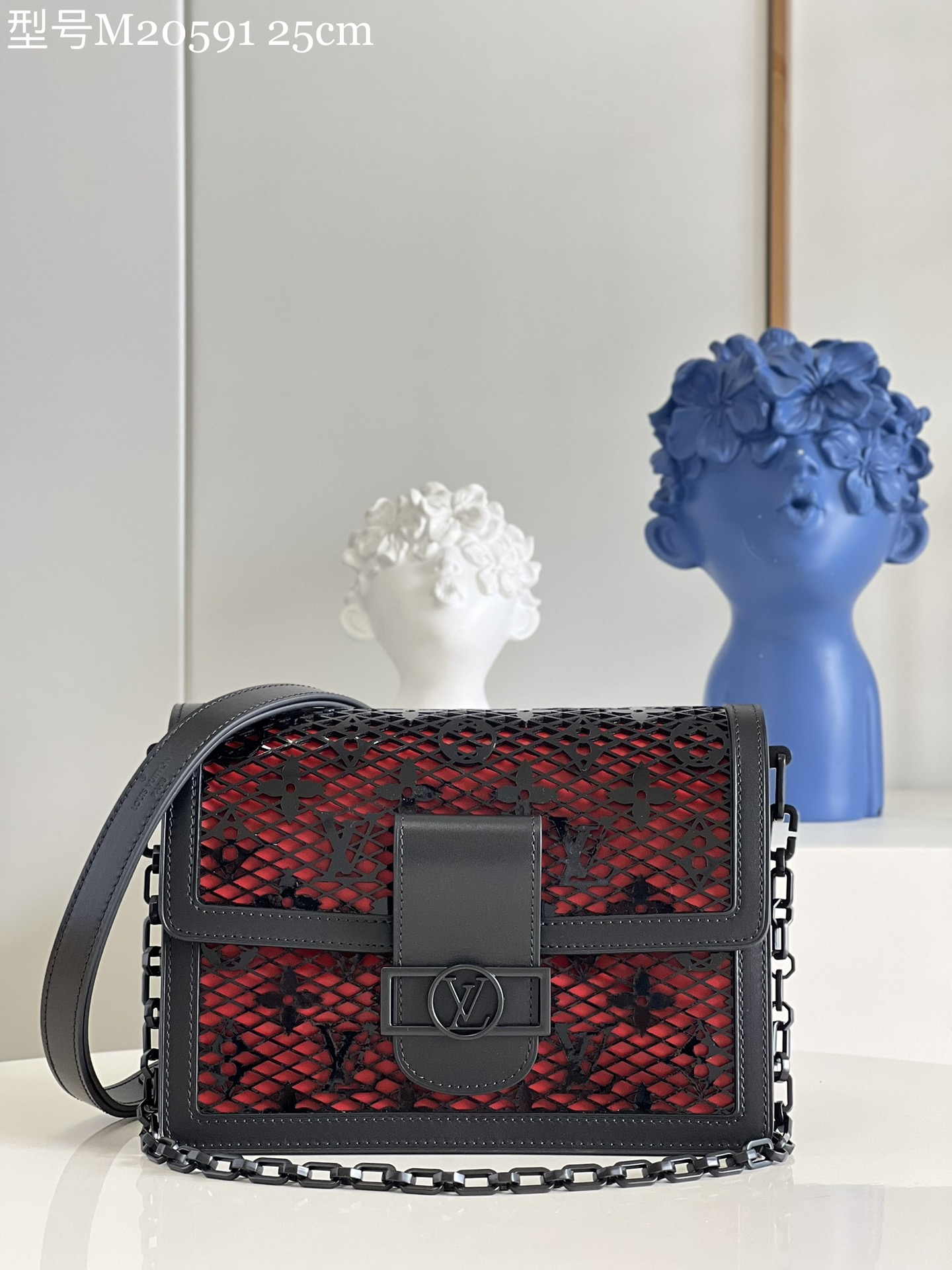 Bagsaaa L0vis Vvtt0n Dauphine MM Lace Bag Black
