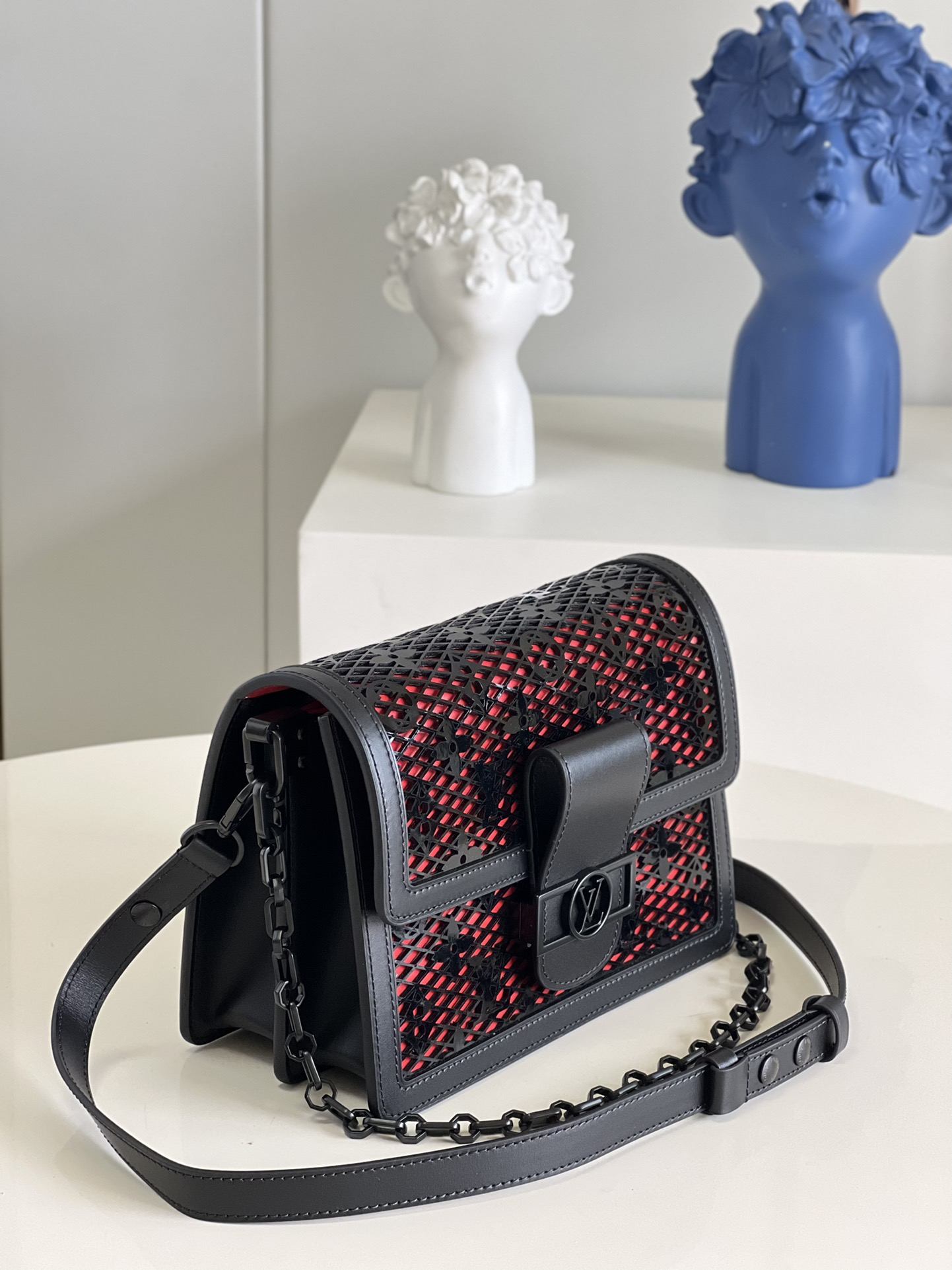 Bagsaaa L0vis Vvtt0n Dauphine MM Lace Bag Black