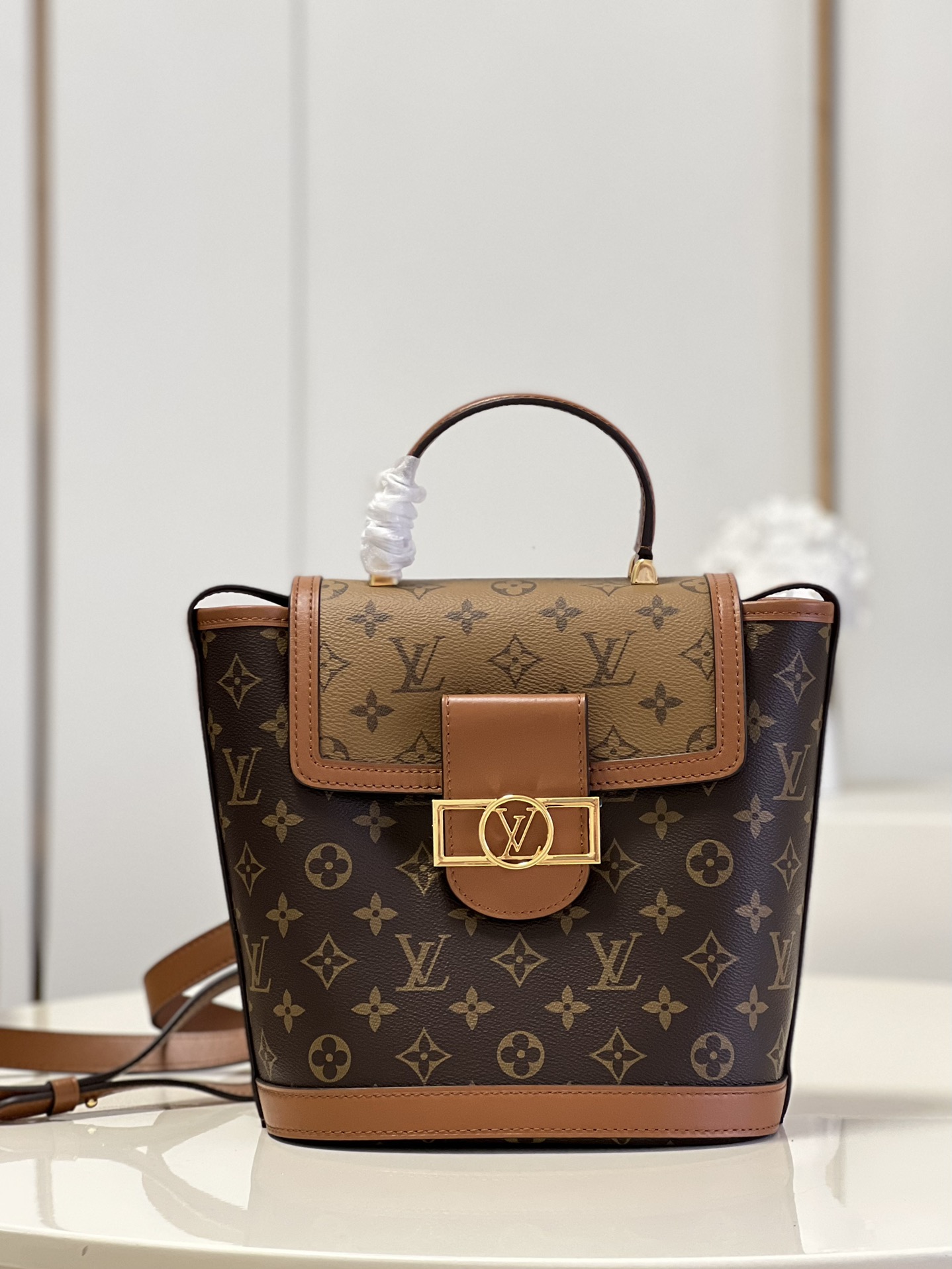 Bagsaaa L0vis Vvtt0n Dauphine Backpack Monogram Reverse - 19*20*12cm