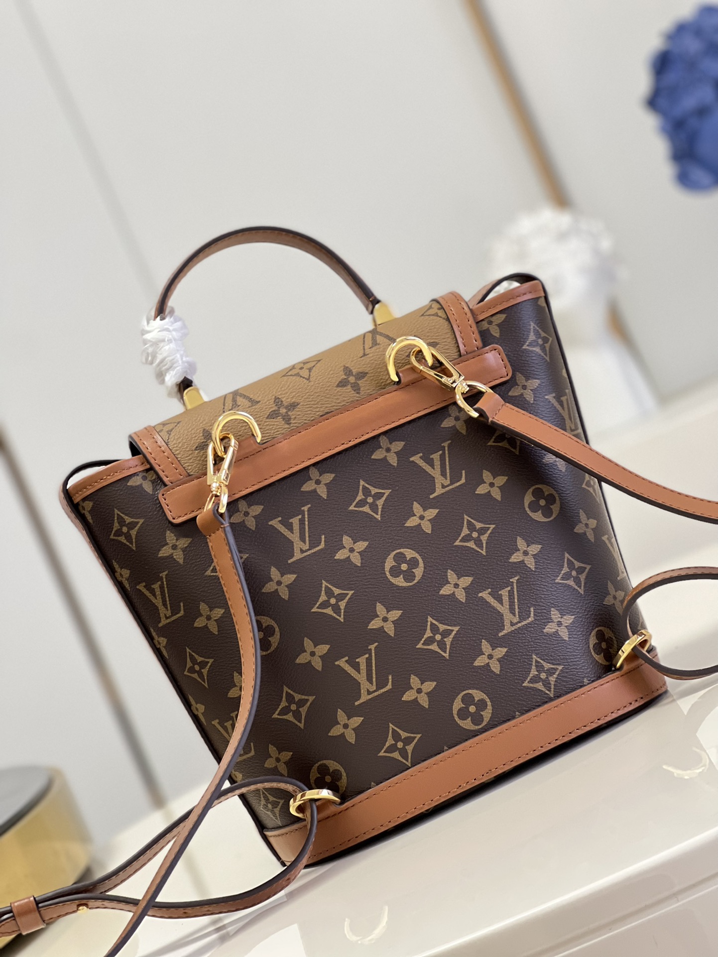 Bagsaaa L0vis Vvtt0n Dauphine Backpack Monogram Reverse - 19*20*12cm